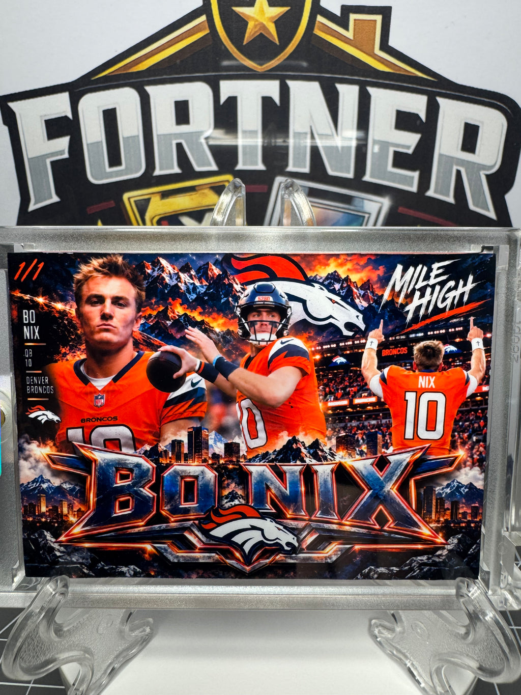Bo Nix | Denver Broncos | 1/1 Custom Card | Mile High