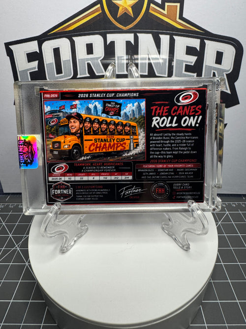 Brandon Bussi | Carolina Hurricanes | 1/1 Custom Card | Championship Bus Edition