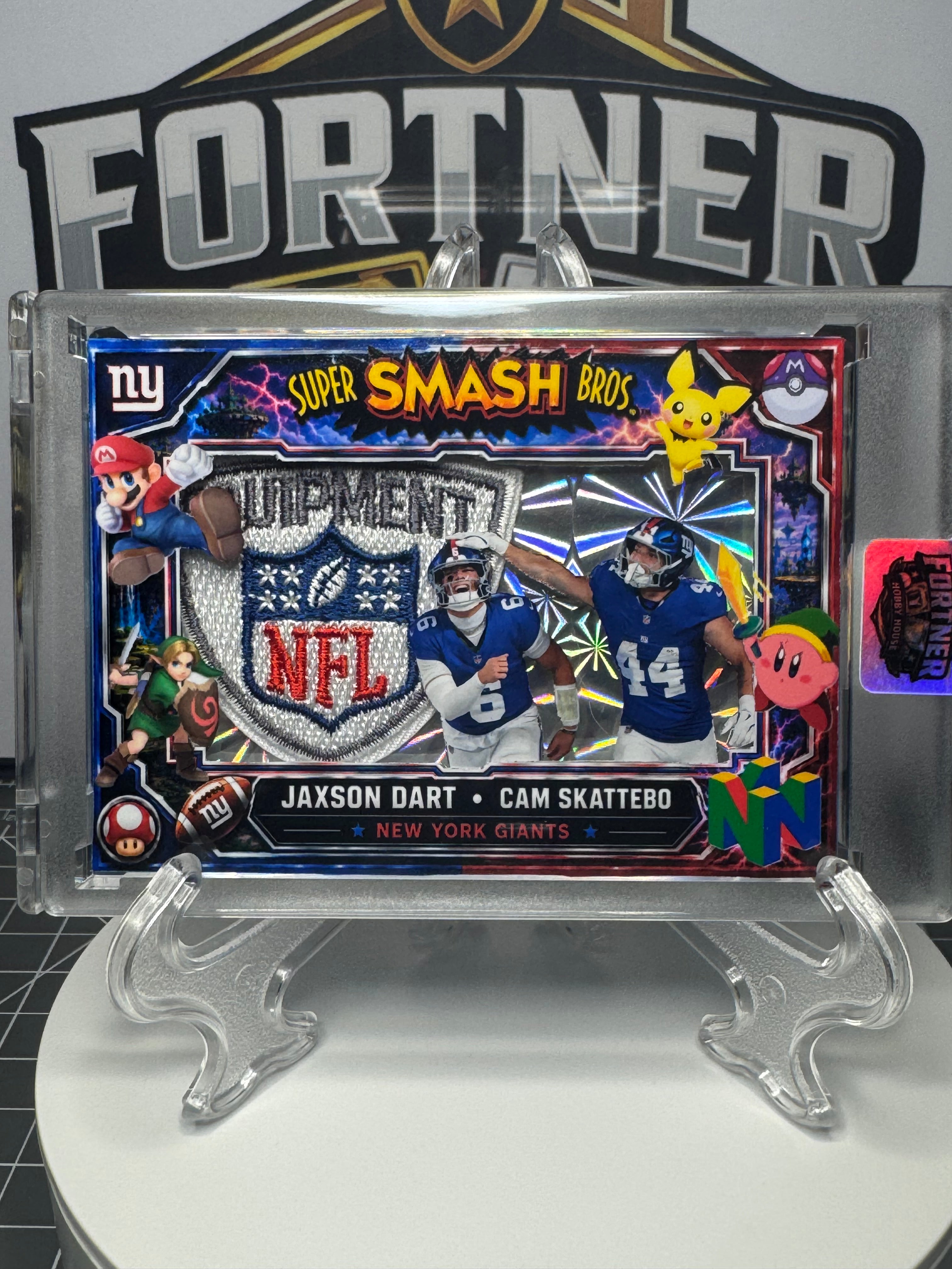 Jaxson Dart & Cam Skattebo | New York Giants | 1/1 Custom Card | Super Smash Bros Edition
