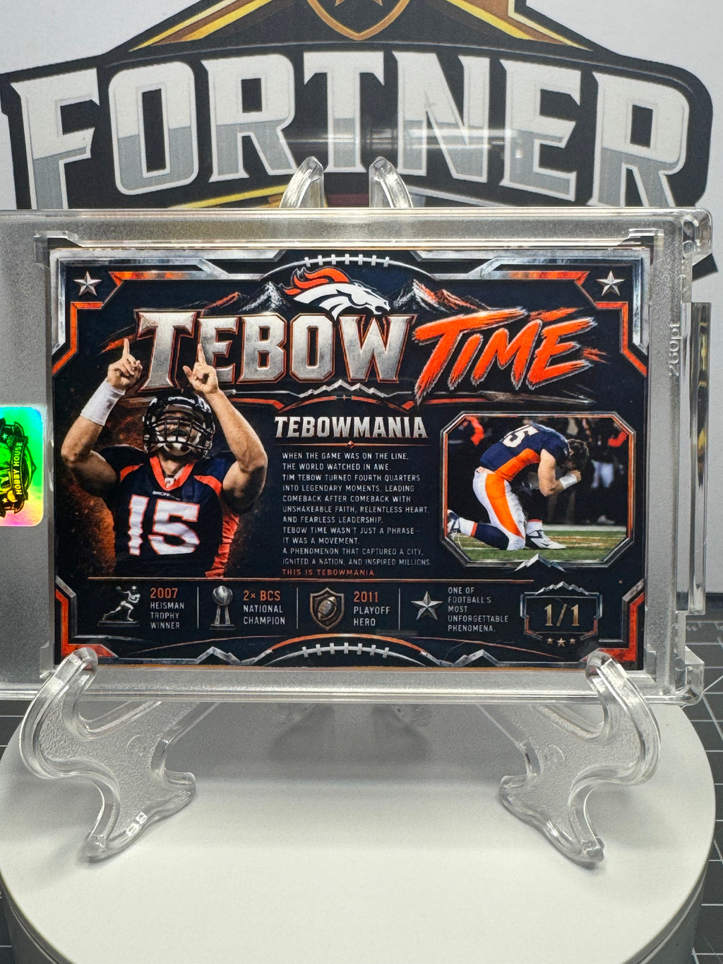 Tim Tebow | Denver Broncos | 1/1 Custom Card | Tebow Time