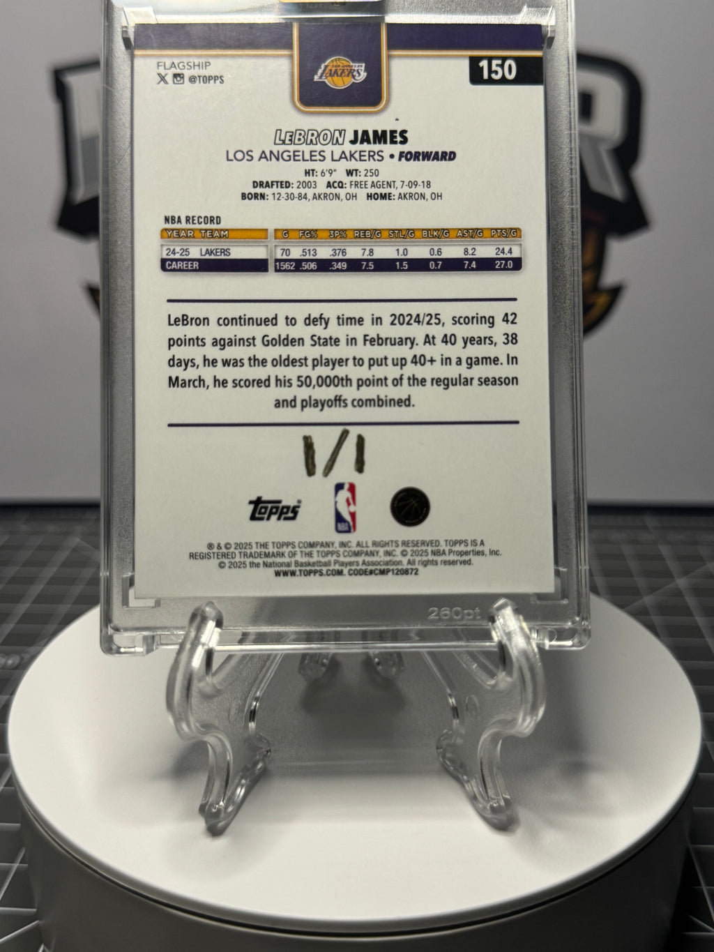 LeBron James | Los Angeles Lakers | 1/1 Custom Card | King Edition