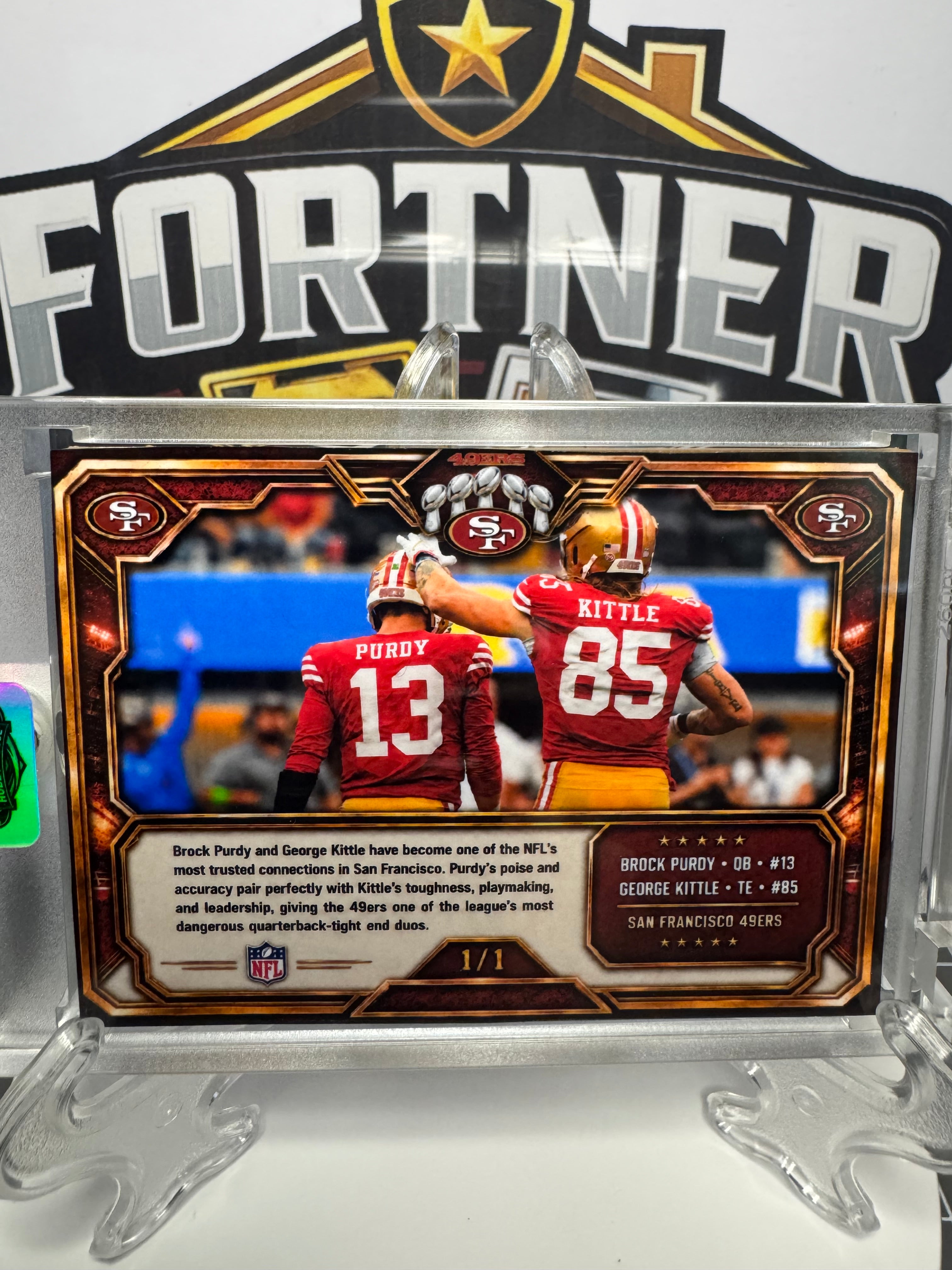 Chipper Jones, Cooper Flagg & Kon Knueppel, Brock Purdy & George Kittle | 3-Card Bundle | 1/1 Custom Cards | for CJC