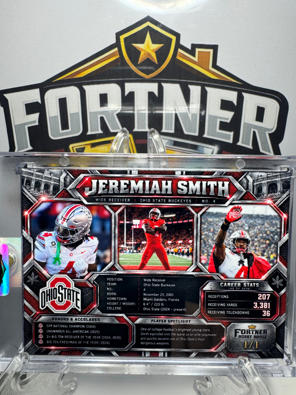 Jeremiah Smith | Ohio State Buckeyes | 1/1 Custom Card | Future NFL Star Edition