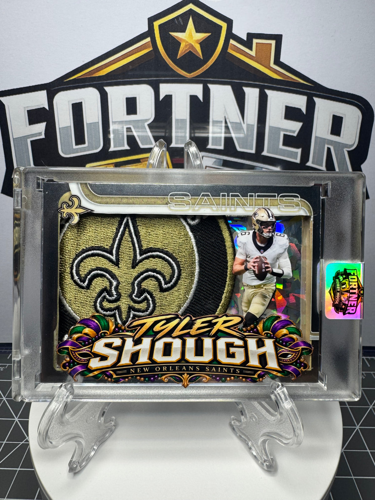 Tyler Shough | New Orleans Saints | 1/1 Custom Card | Mardi Gras Edition