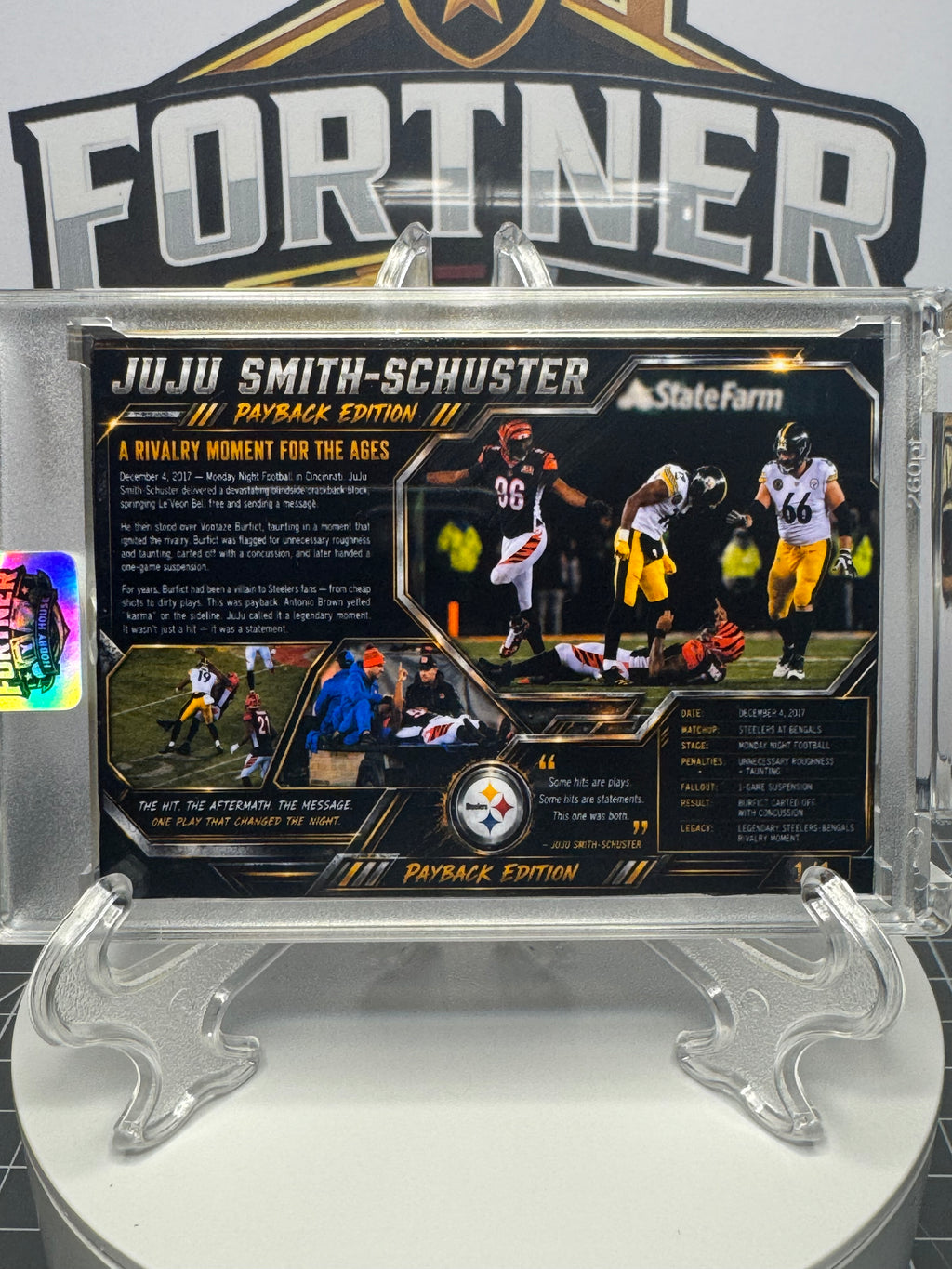 JuJu Smith-Schuster | Pittsburgh Steelers | 1/1 Custom Card | Payback Edition