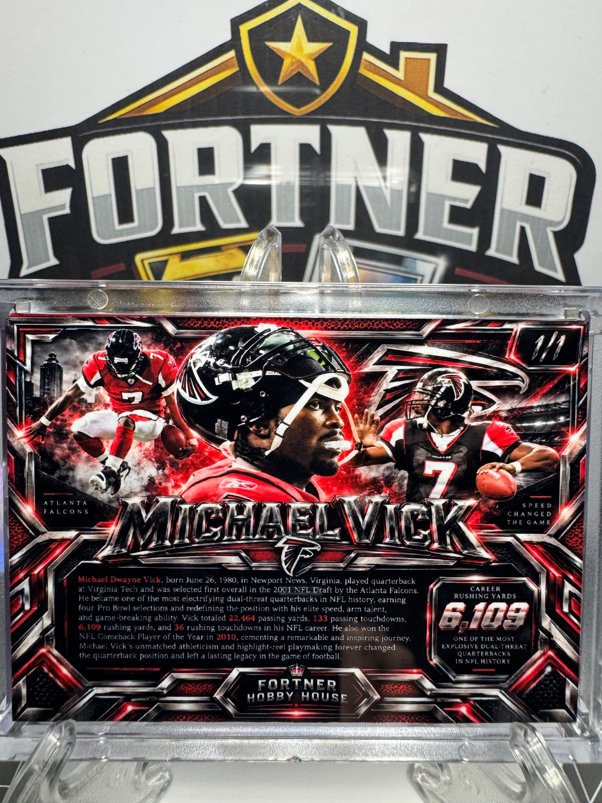 Michael Vick | Atlanta Falcons | 1/1 Custom Card | Electrifying Edition