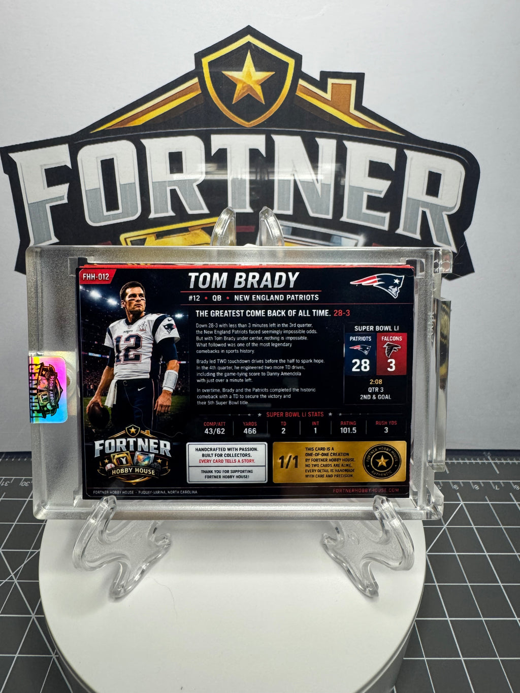 Tom Brady | New England Patriots | 1/1 Custom Card | 28-3 GOAT Edition