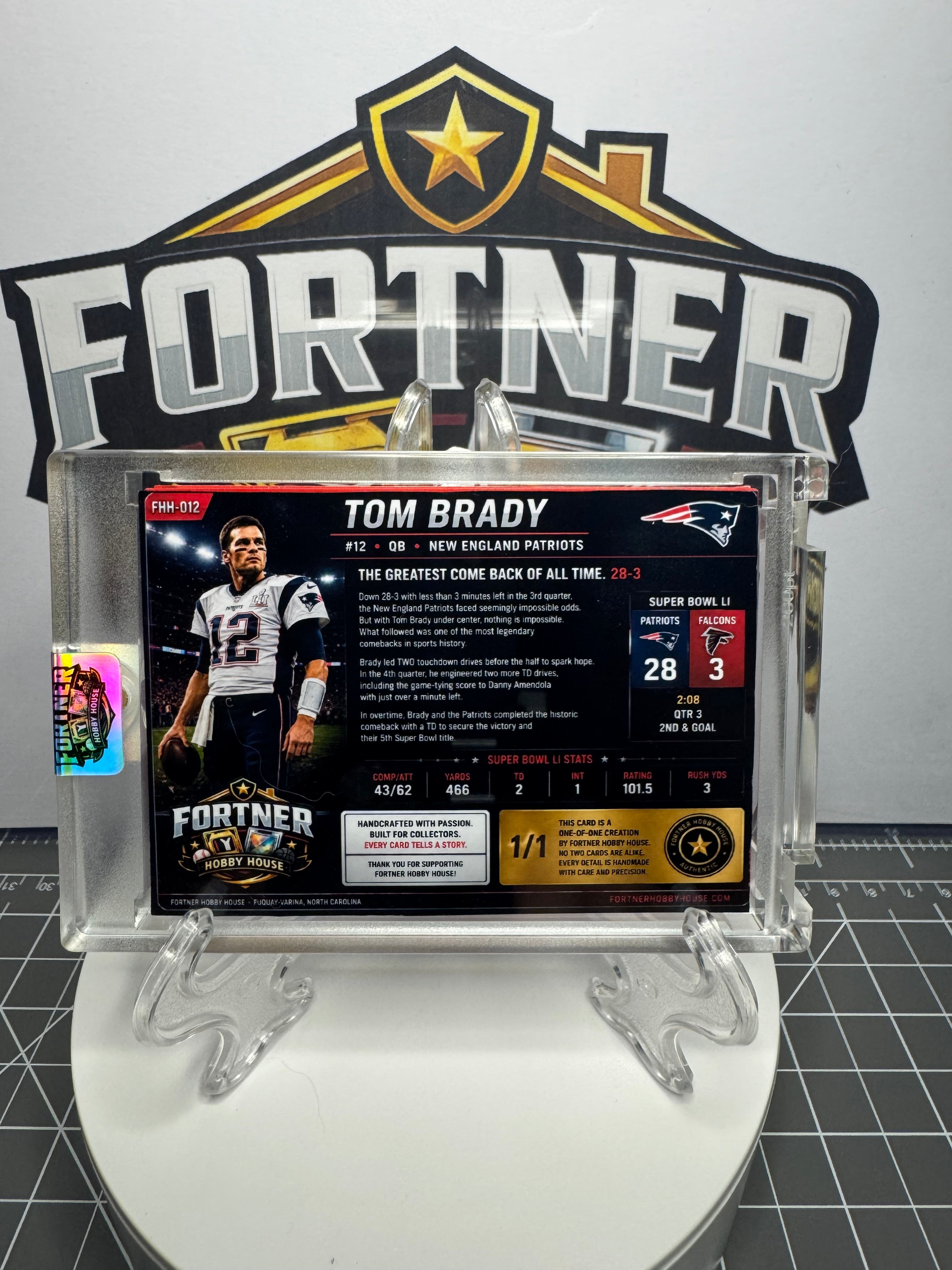 Tom Brady | New England Patriots | 1/1 Custom Card | 28-3 GOAT Edition