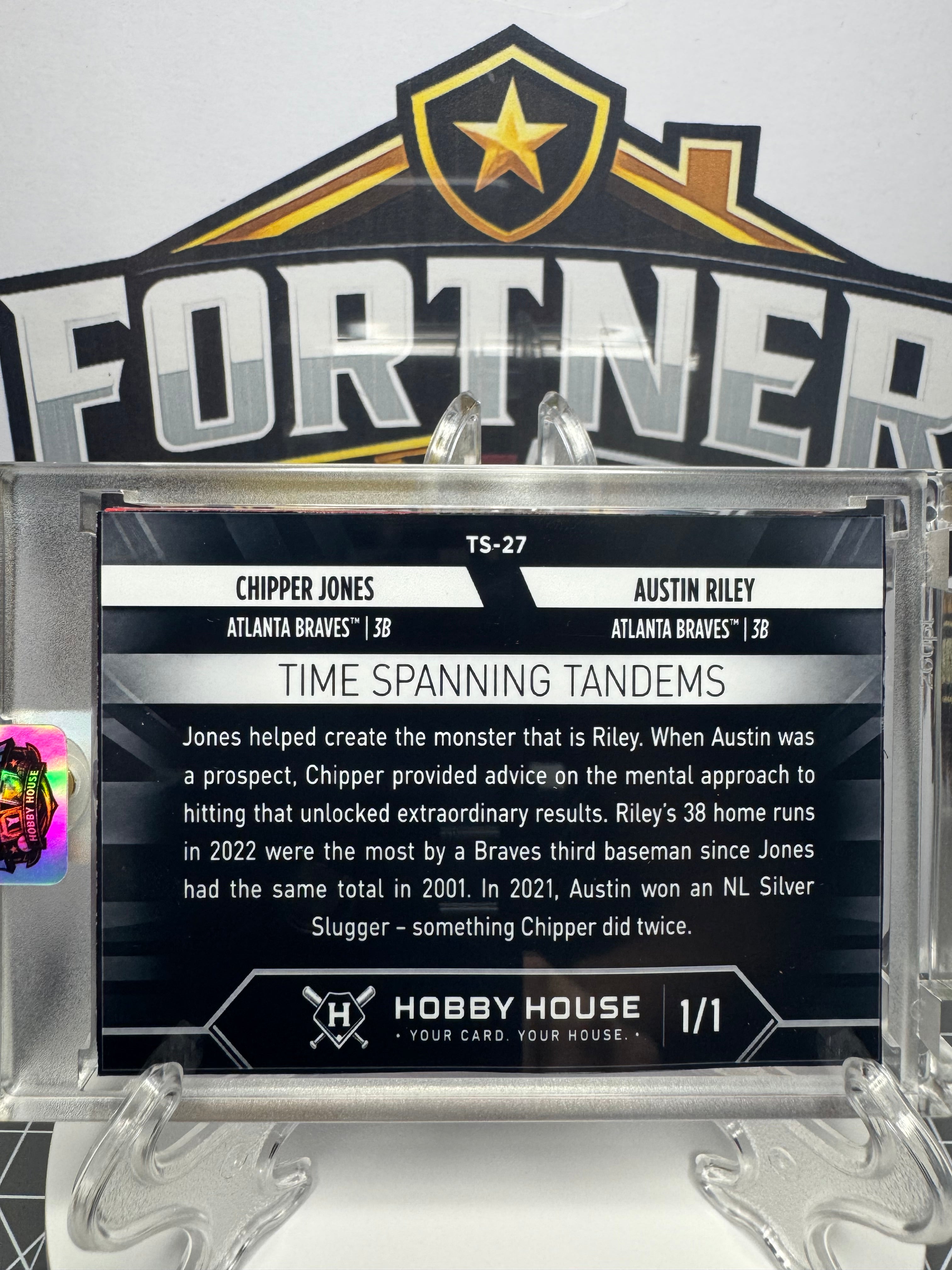 Chipper Jones & Austin Riley | Atlanta Braves | 1/1 Custom Card | Time Spanning Tandems Edition