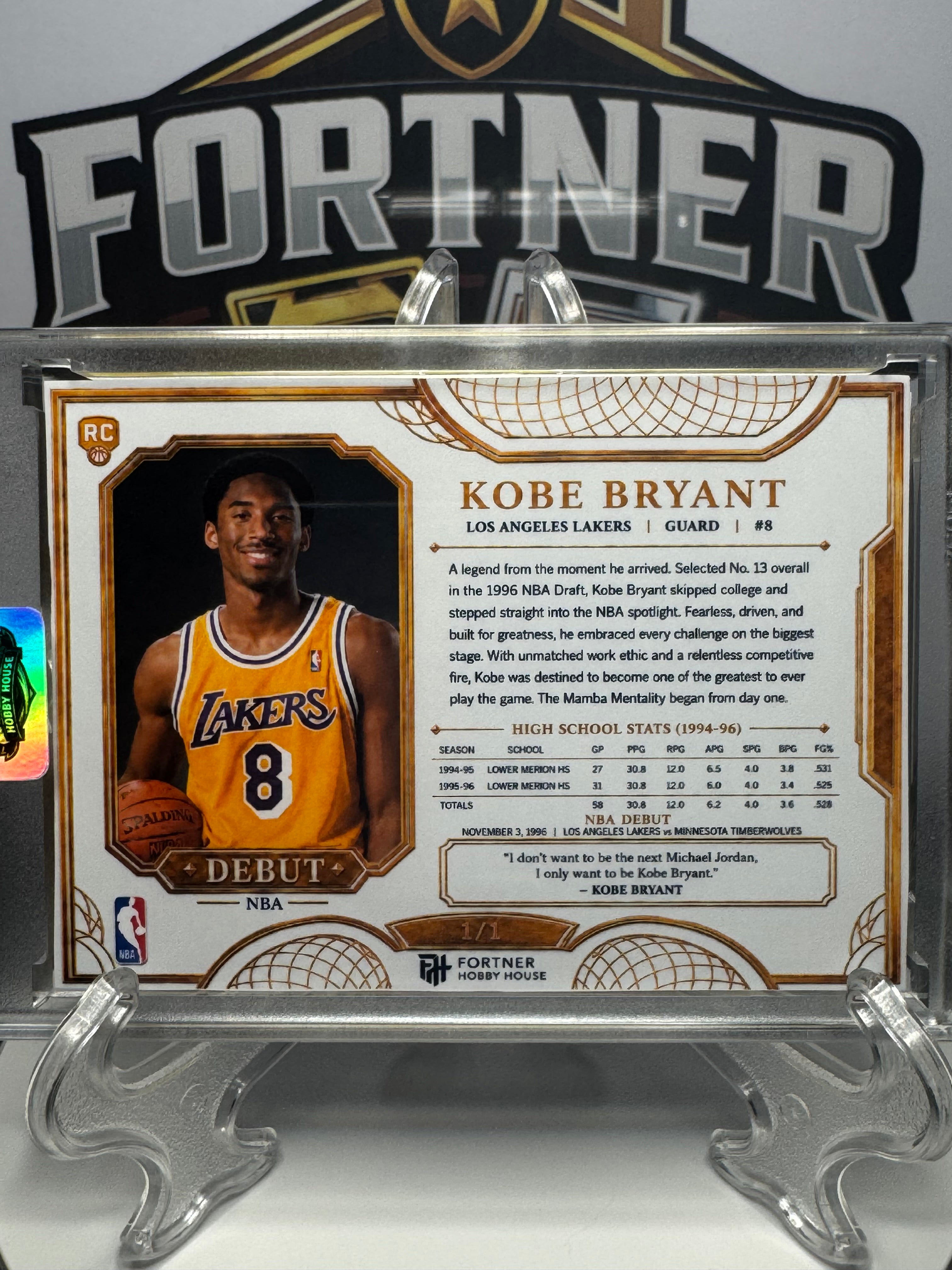 Michael Jordan, Kobe Bryant & Cooper Flagg | NBA Debut | 3-Card 1/1 Custom Card Bundle