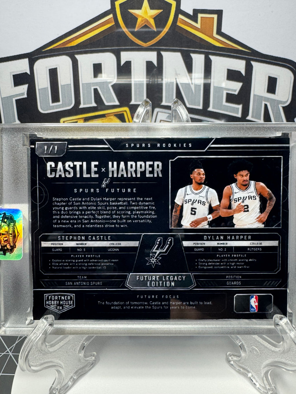 Victor Wembanyama / Stephon Castle / Dylan Harper | San Antonio Spurs | 2-Card Bundle | 1/1 Custom Cards