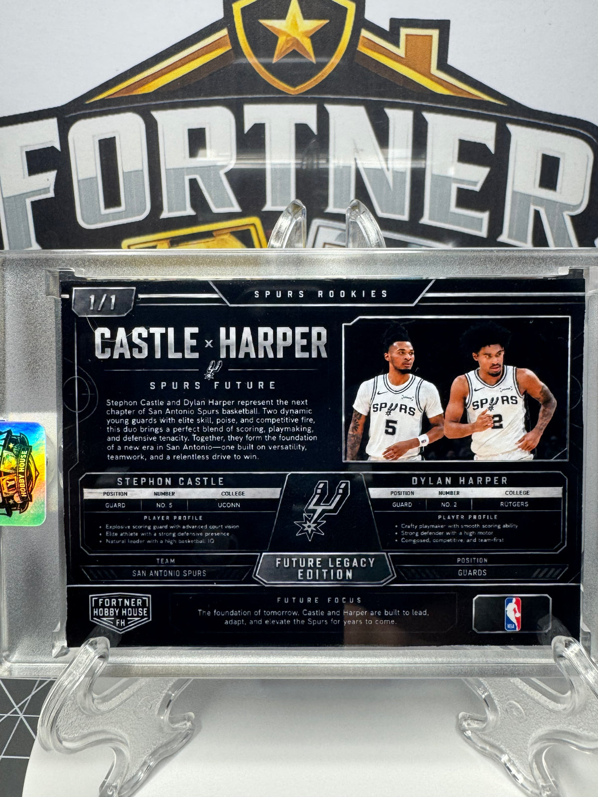Victor Wembanyama / Stephon Castle / Dylan Harper | San Antonio Spurs | 2-Card Bundle | 1/1 Custom Cards