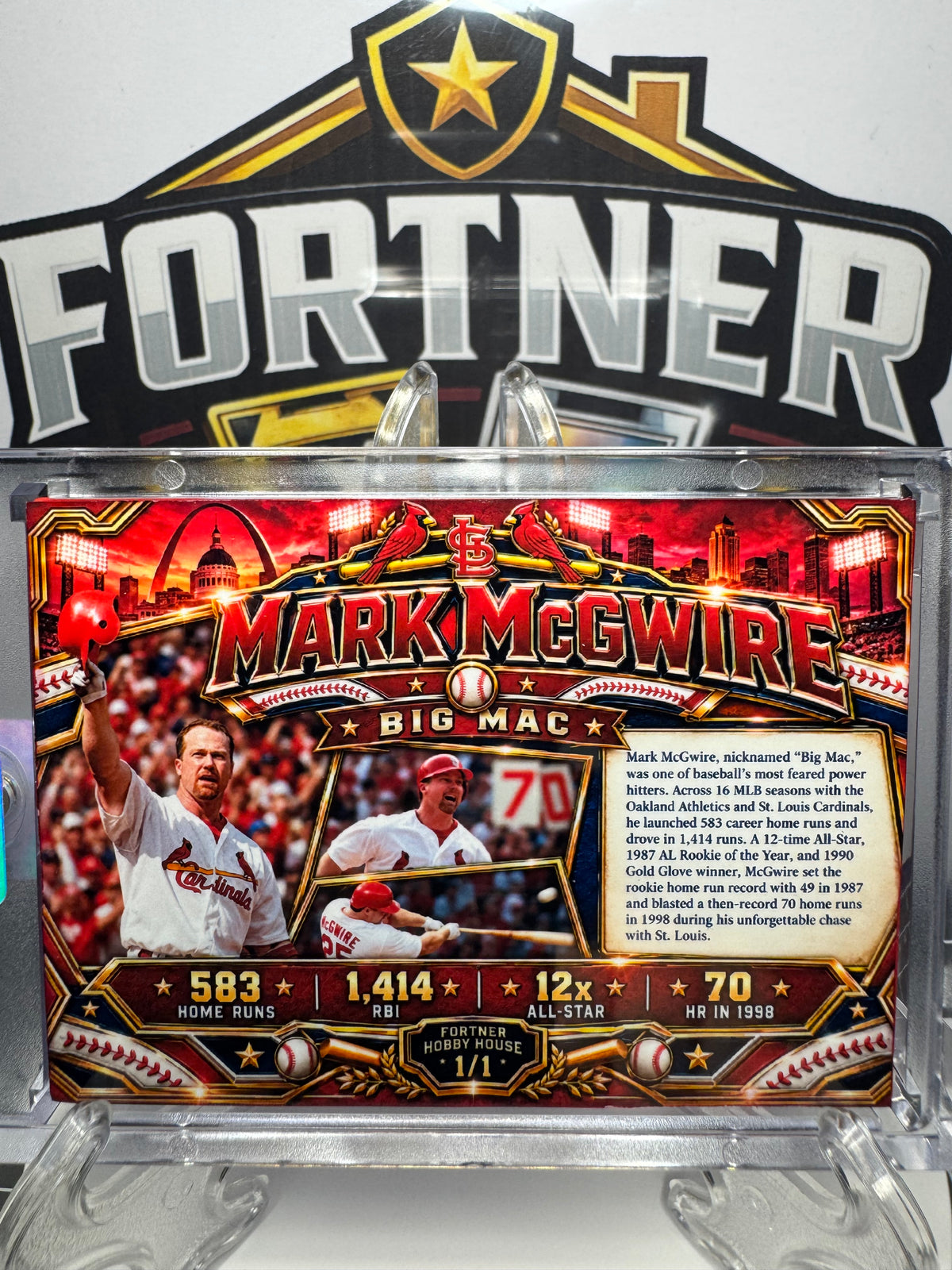Mark McGwire | St. Louis Cardinals | 1/1 Custom Card | Big Mac Edition
