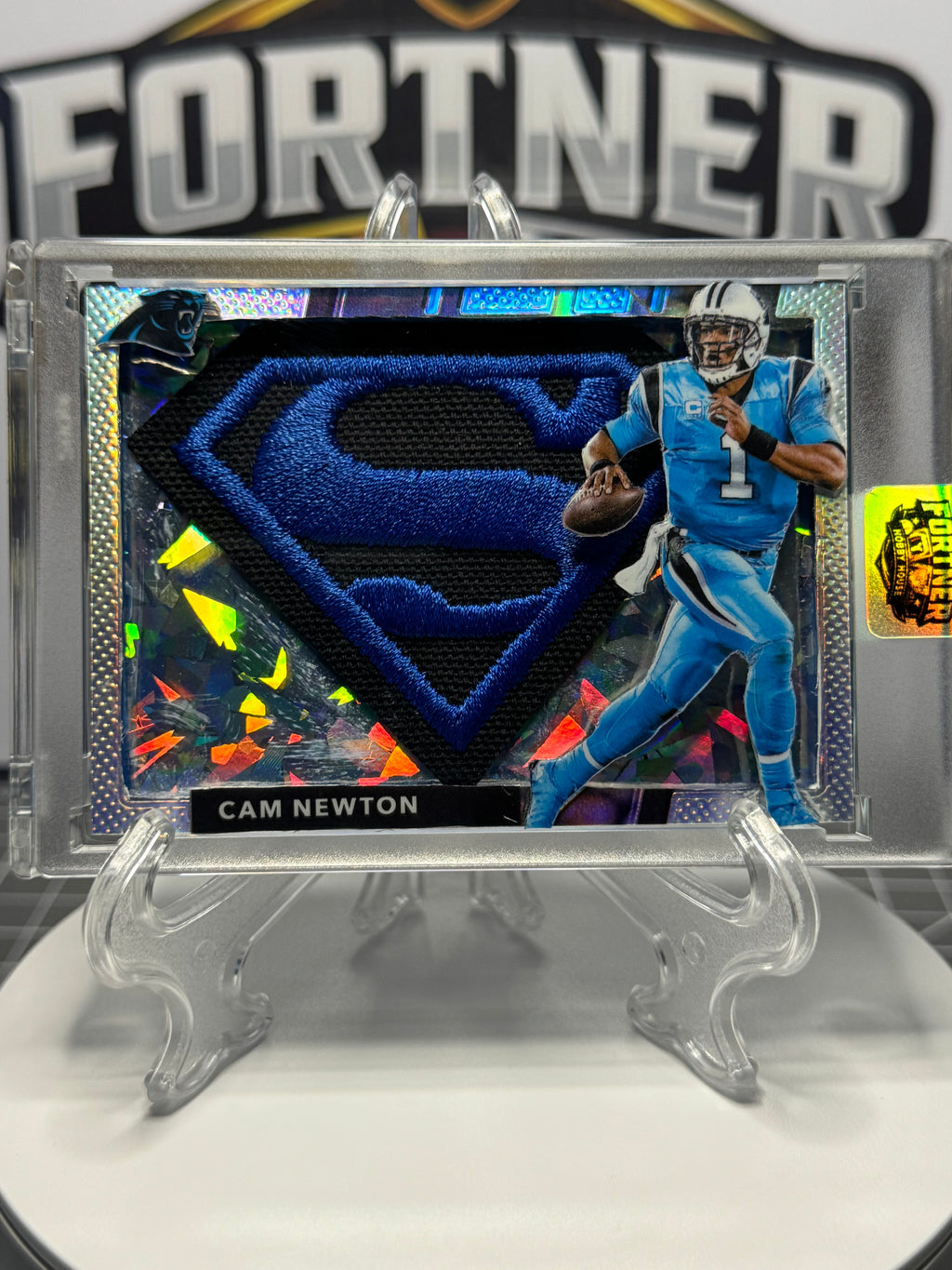 Cam Newton | Carolina Panthers | 1/1 Custom Card | Blue Superman Edition
