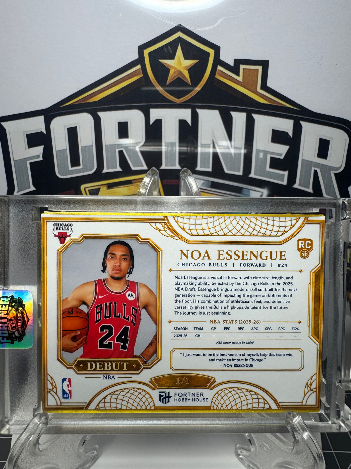 Noa Essengue | Chicago Bulls | Custom Card | NBA Debut Edition