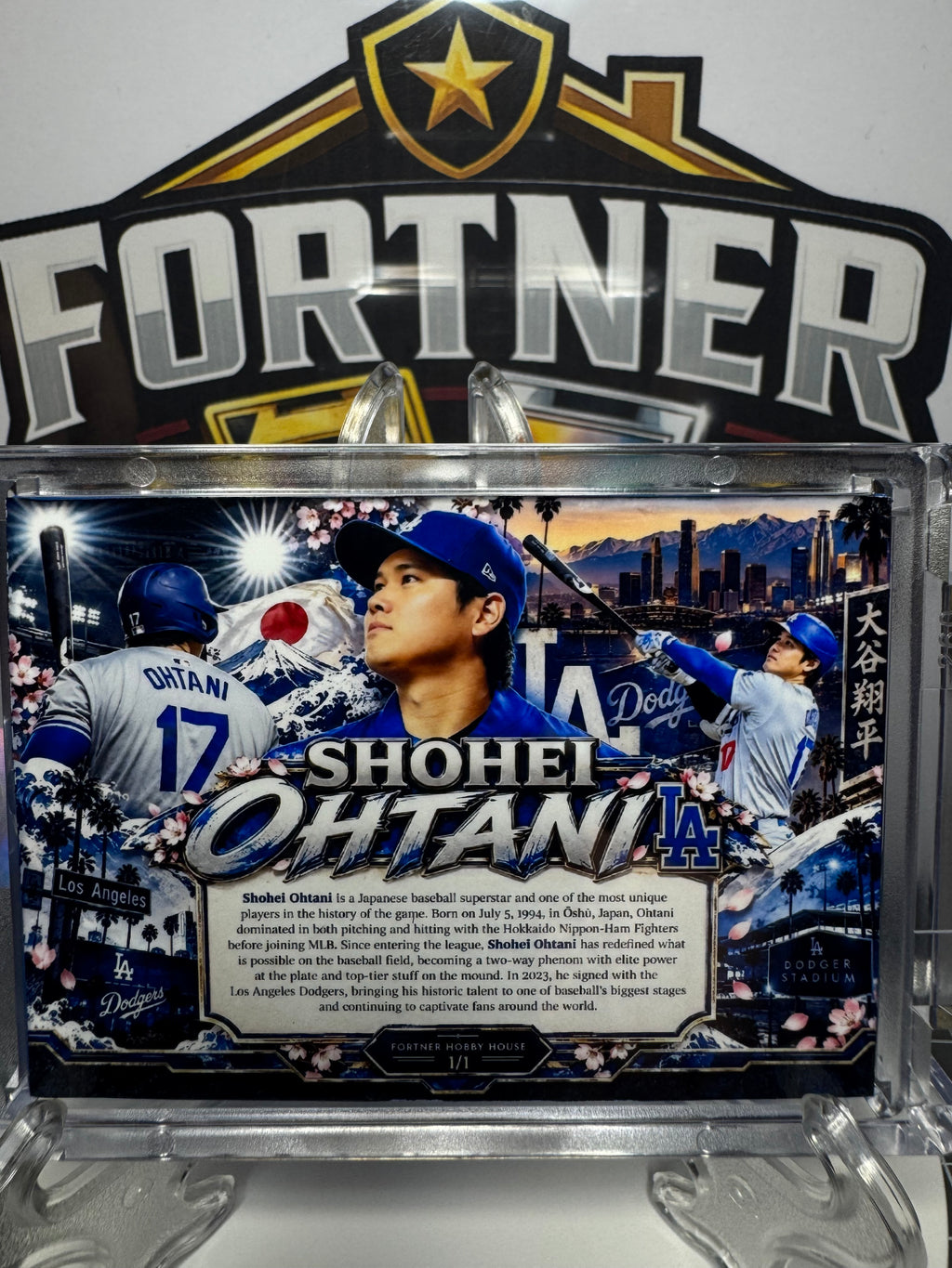 Shohei Ohtani | Los Angeles Dodgers | 1/1 Custom Card | Japanese Superstar Edition