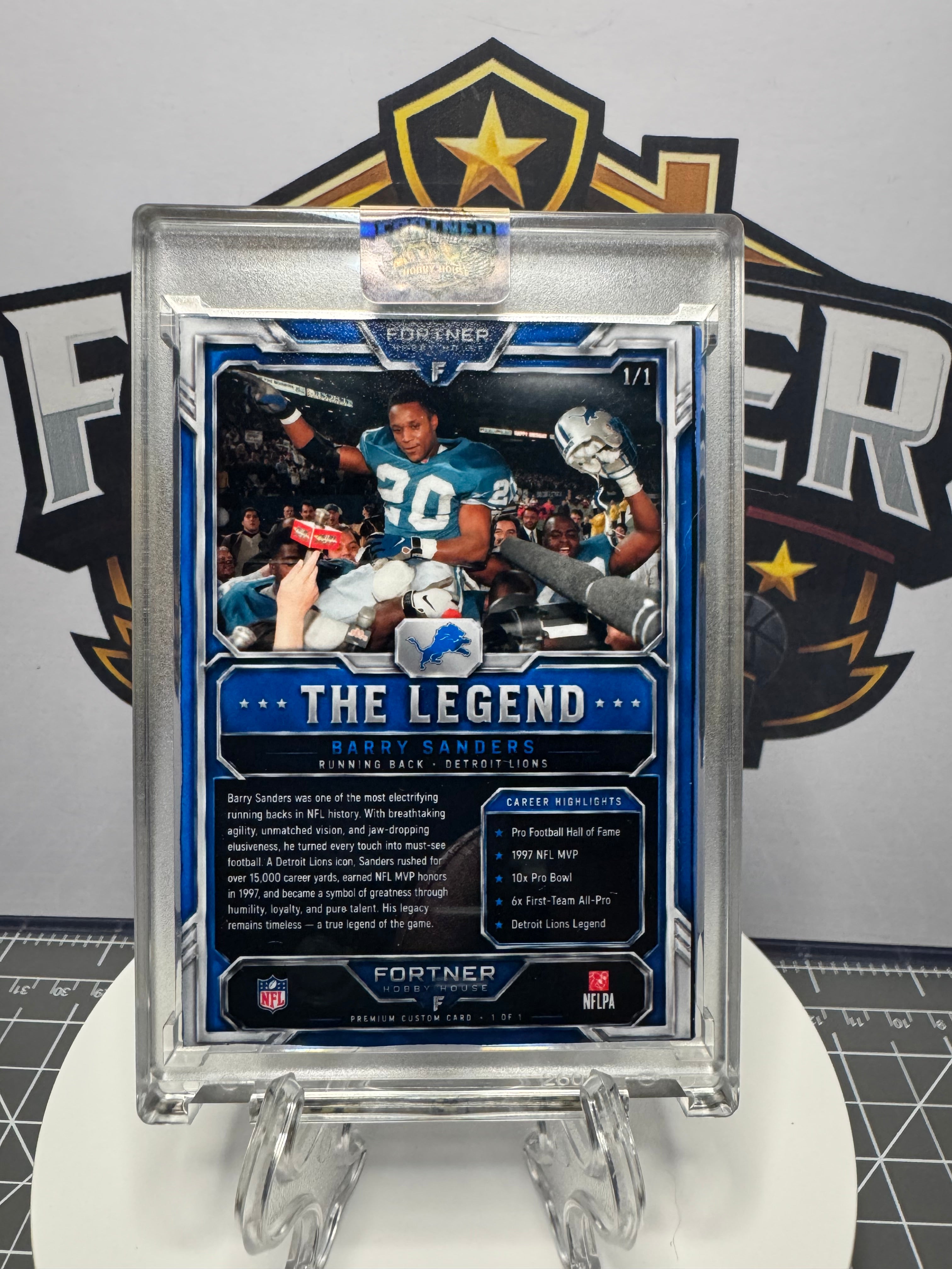 Barry Sanders + Michael Jordan & Dennis Rodman | Lions & Bulls | 1/1 Custom Card Bundle | Legends Edition