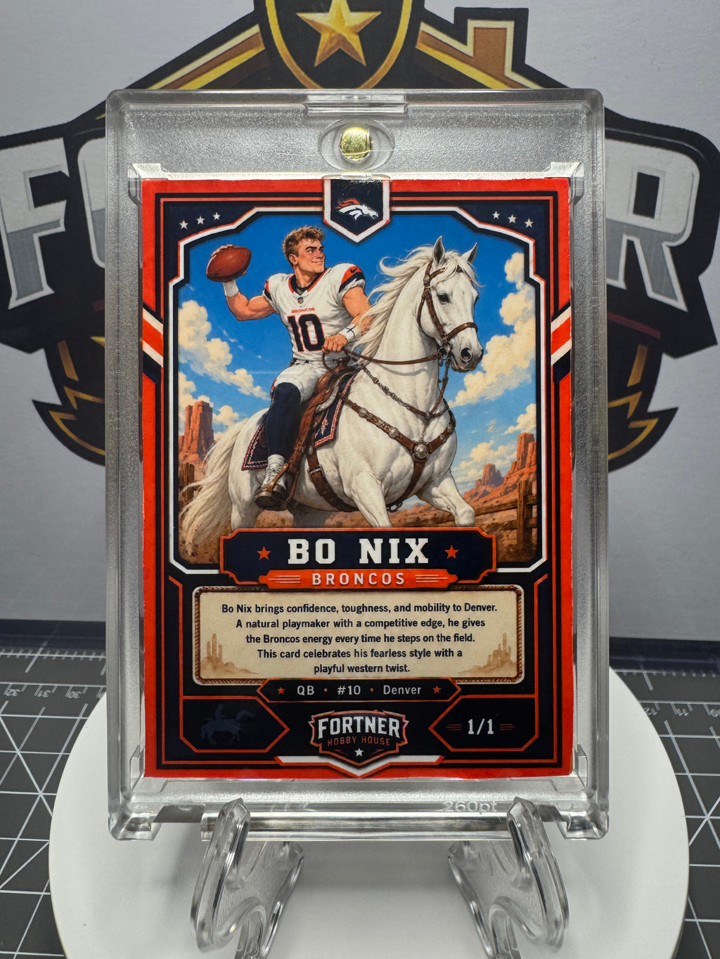 Bo Nix | Broncos | 1/1 Custom Card | Bronco Rider Edition