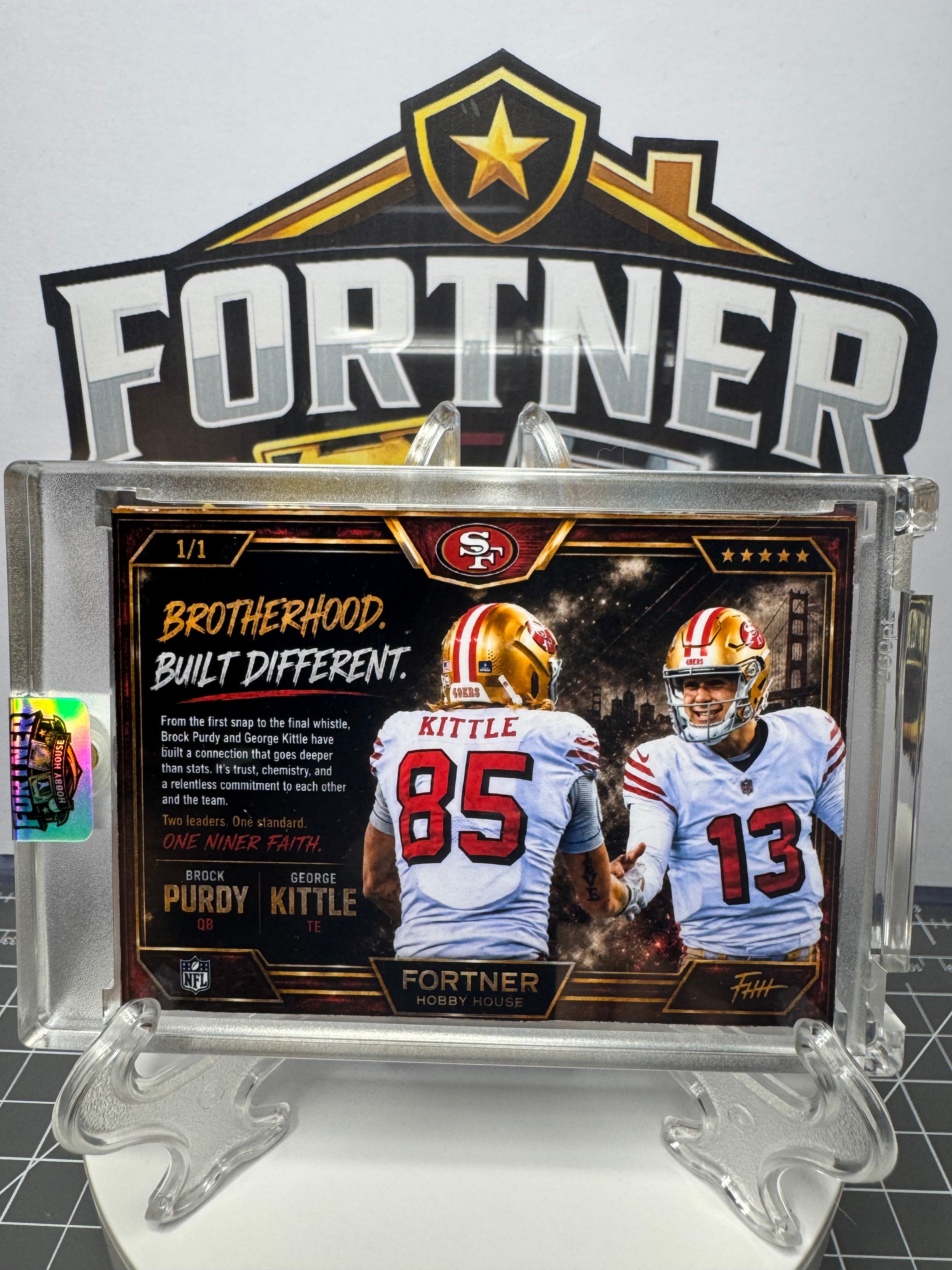 Brock Purdy & George Kittle | San Francisco 49ers | 1/1 Custom Card | Brotherhood Edition