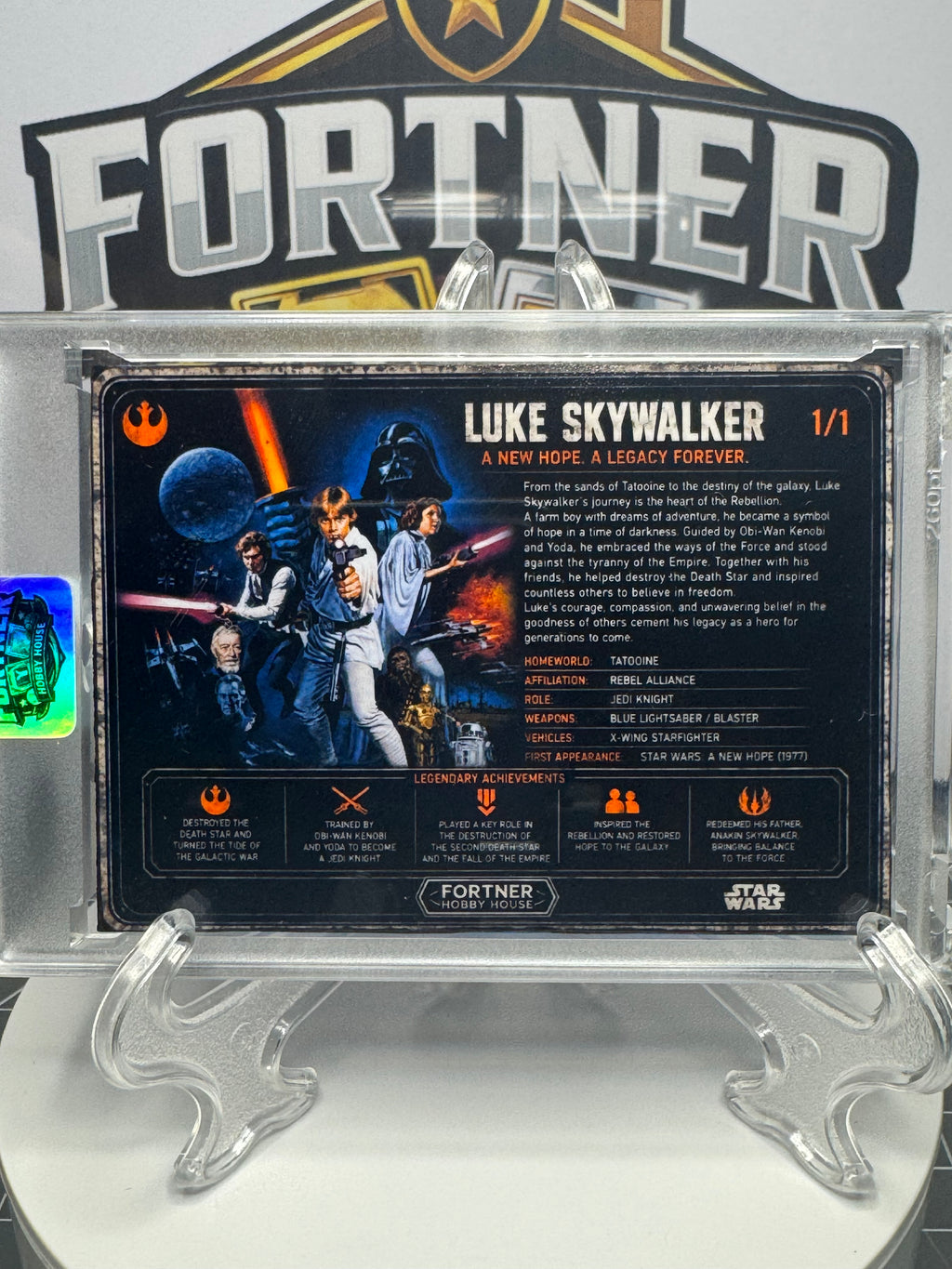 Luke Skywalker | Star Wars | 1/1 Custom Card | Jedi Edition