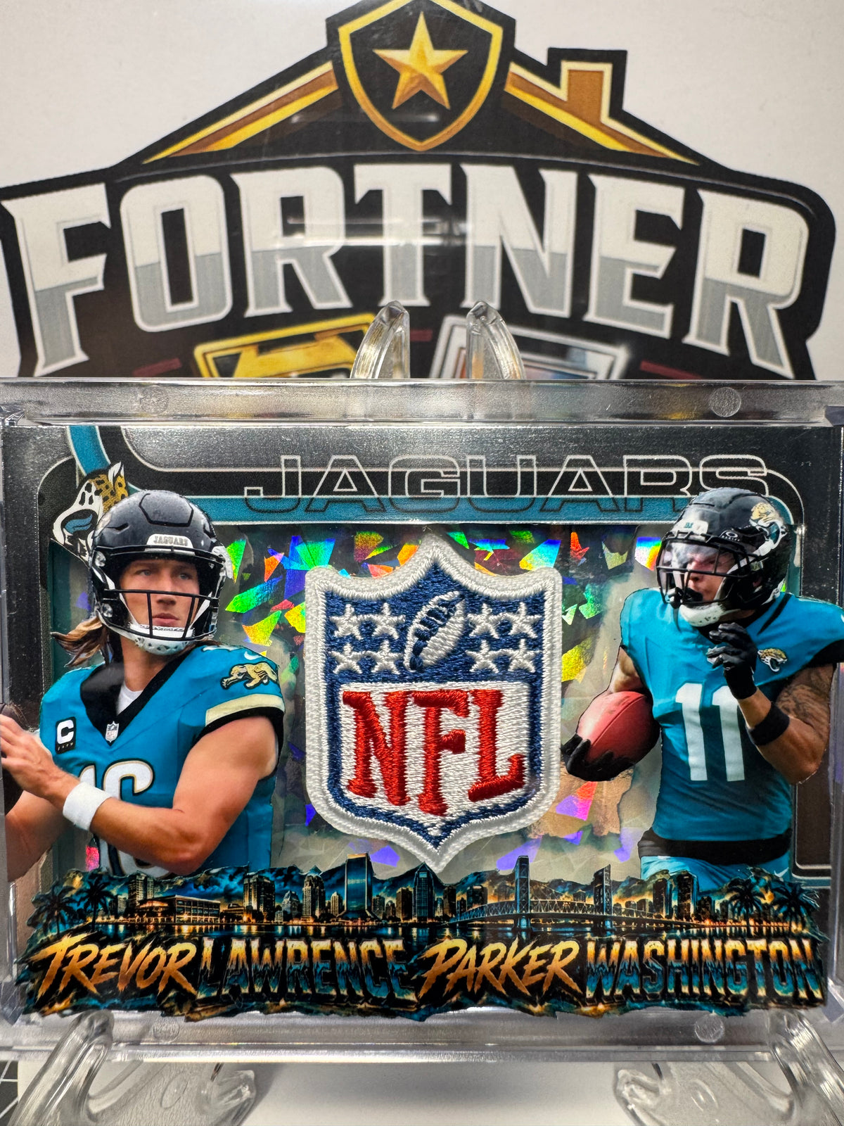 Trevor Lawrence & Parker Washington | Jacksonville Jaguars | 1/1 Custom Card | Duval Duo Edition