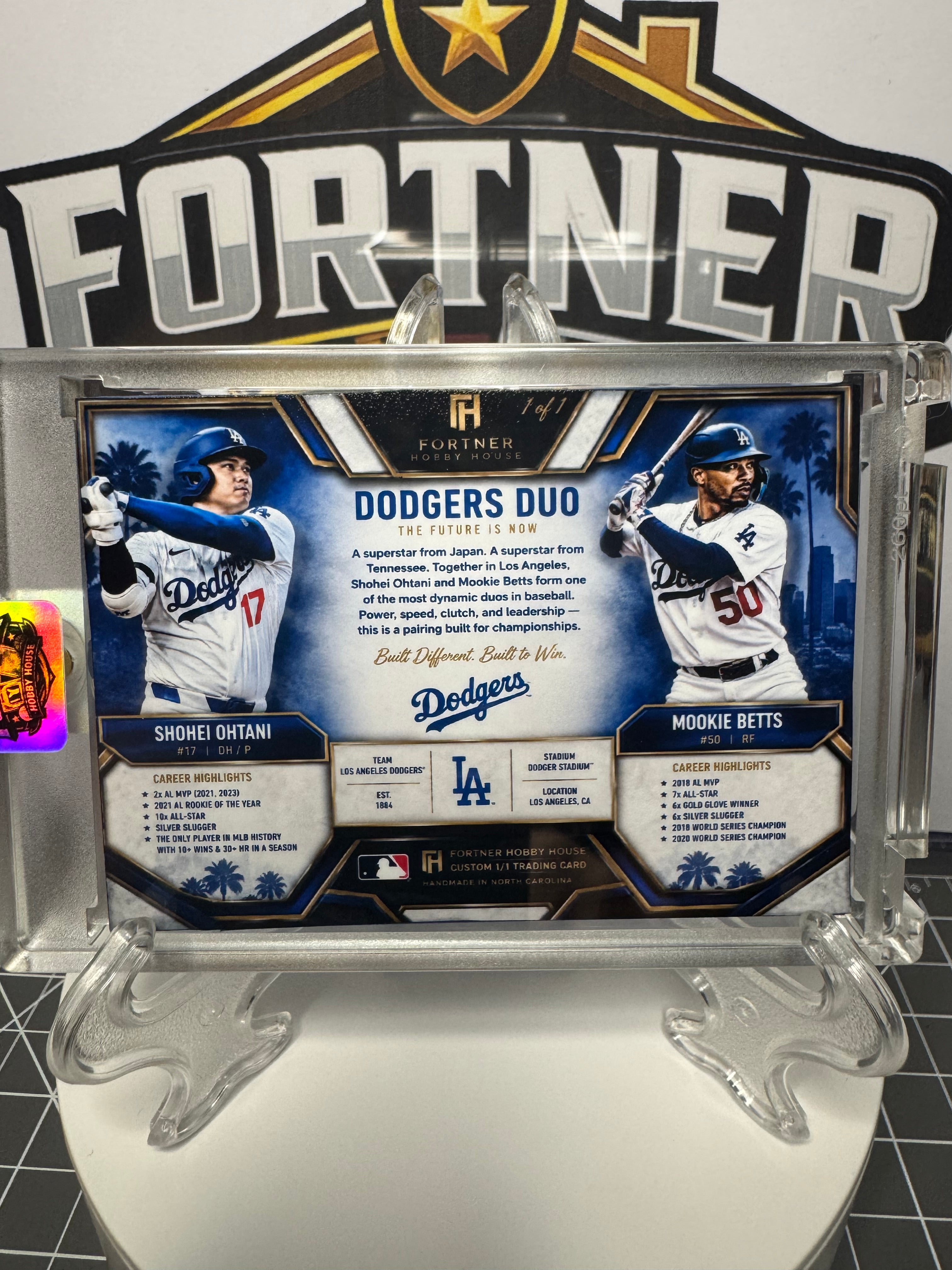 Shohei Ohtani & Mookie Betts | Los Angeles Dodgers | 1/1 Custom Card | 2024 World Series Champions Edition