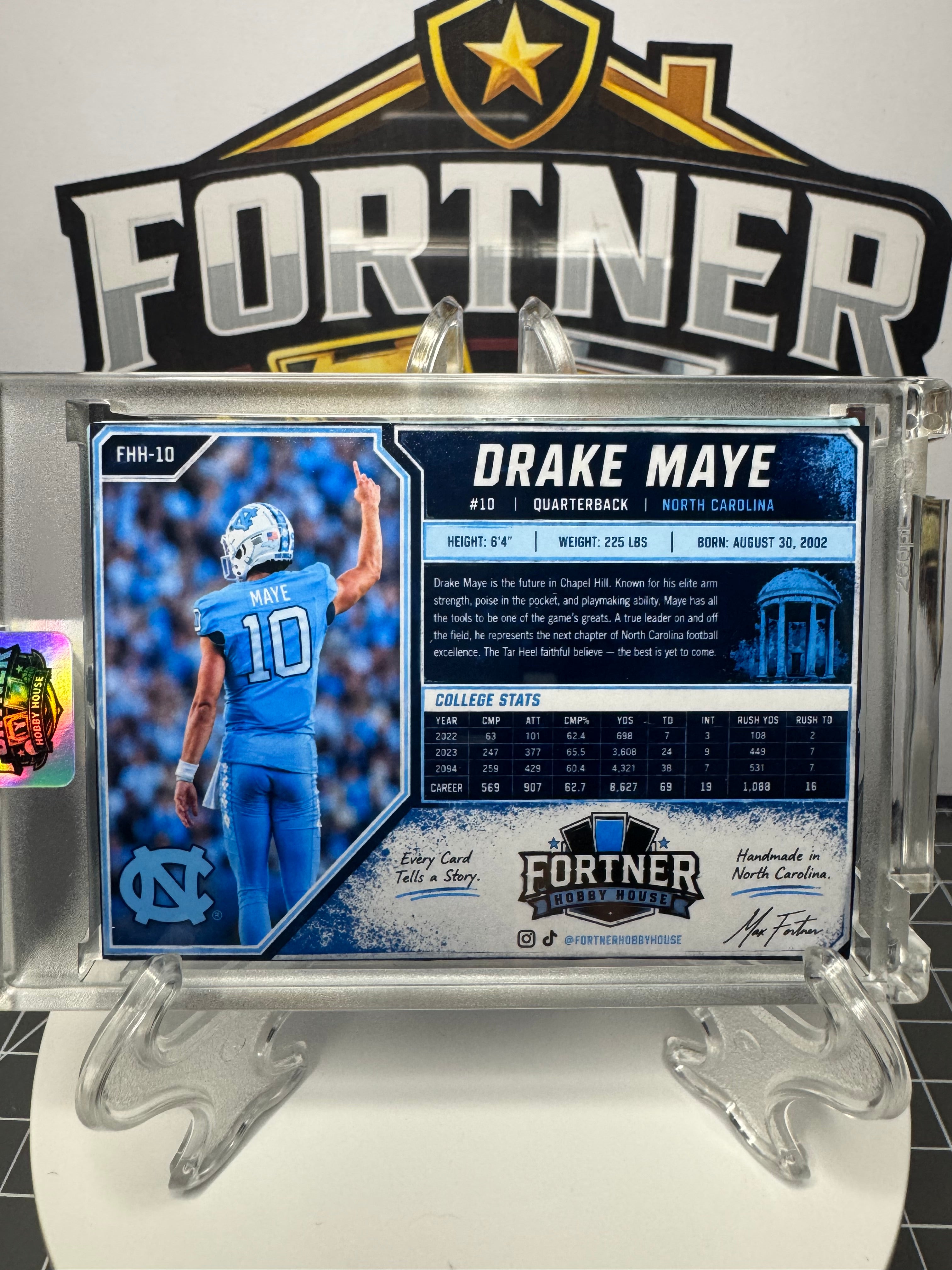 Drake Maye | North Carolina | 1/1 Custom Card | Game Day Edition