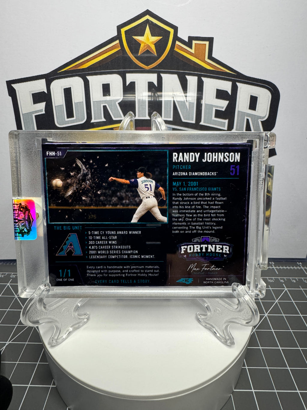 Randy Johnson | Arizona Diamondbacks | 1/1 Custom Card | Bird Strike Edition