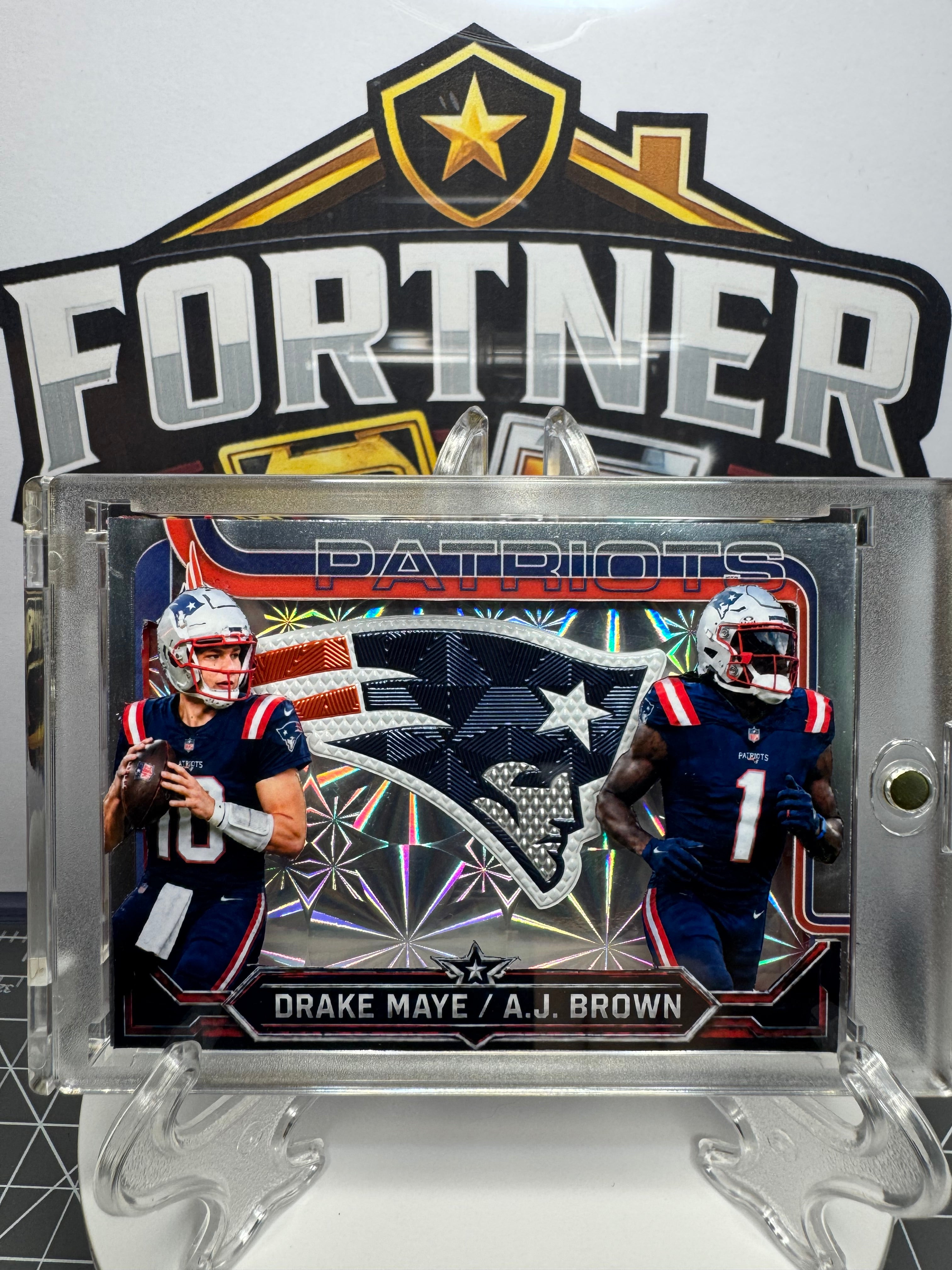 🏈 Drake Maye / A.J. Brown | Patriots | 1/1 Custom Card | New Era Edition