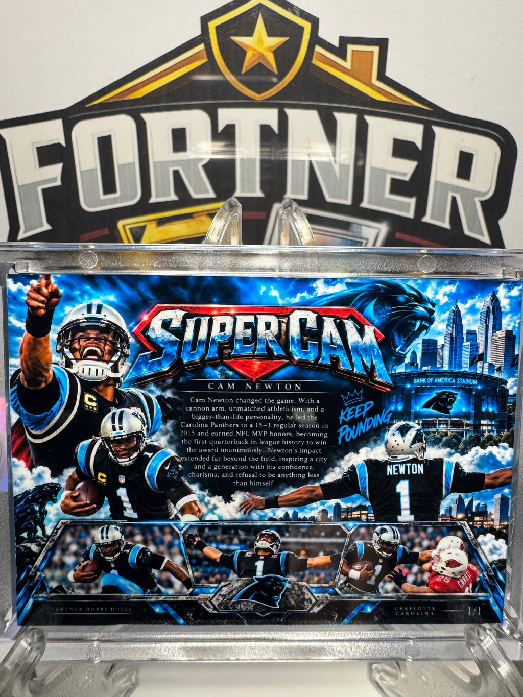 Cam Newton | Carolina Panthers | 1/1 Custom Card | Superman Cam Edition