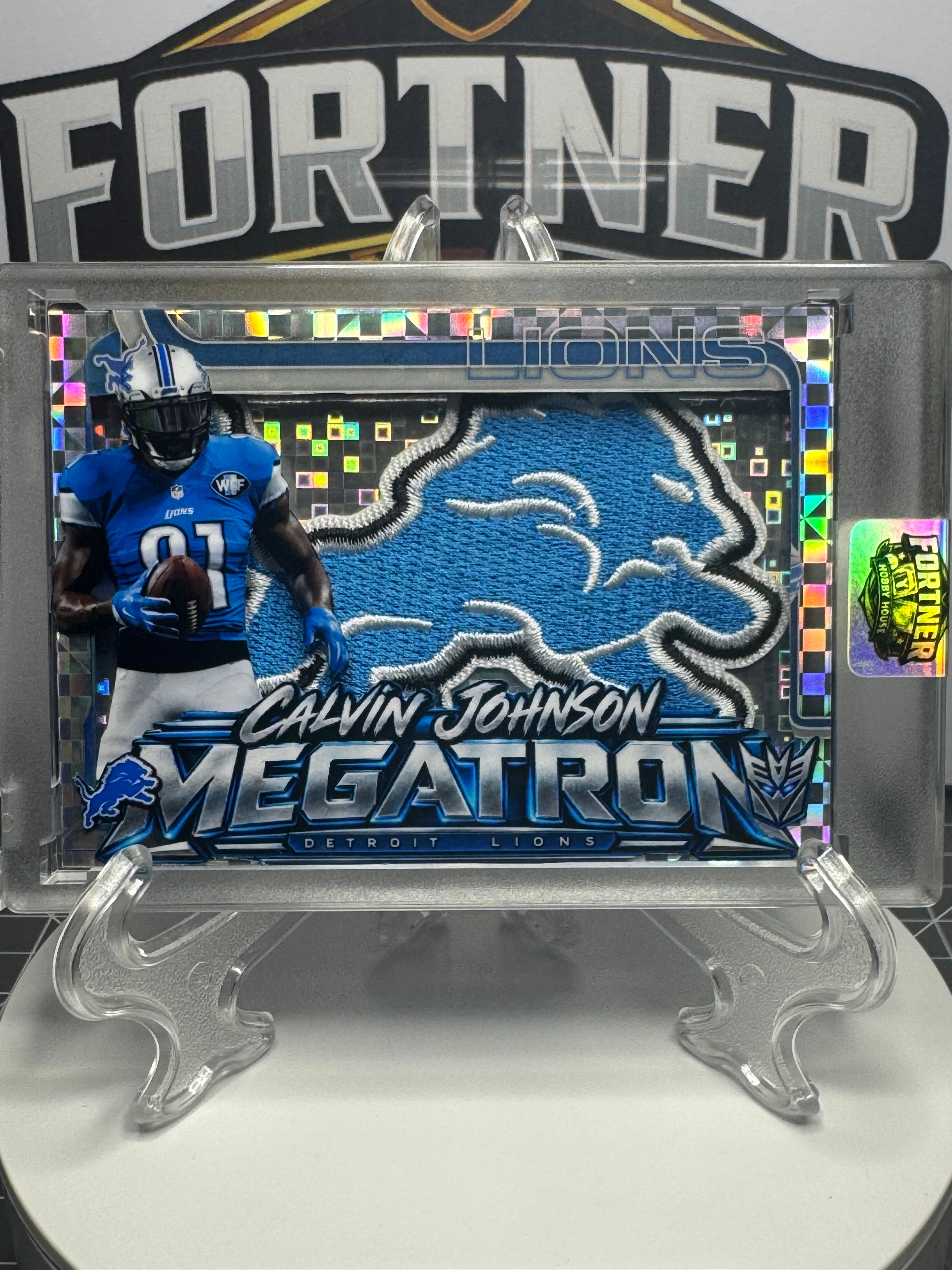 Calvin Johnson | Detroit Lions | 1/1 Custom Card | Decepticon Edition
