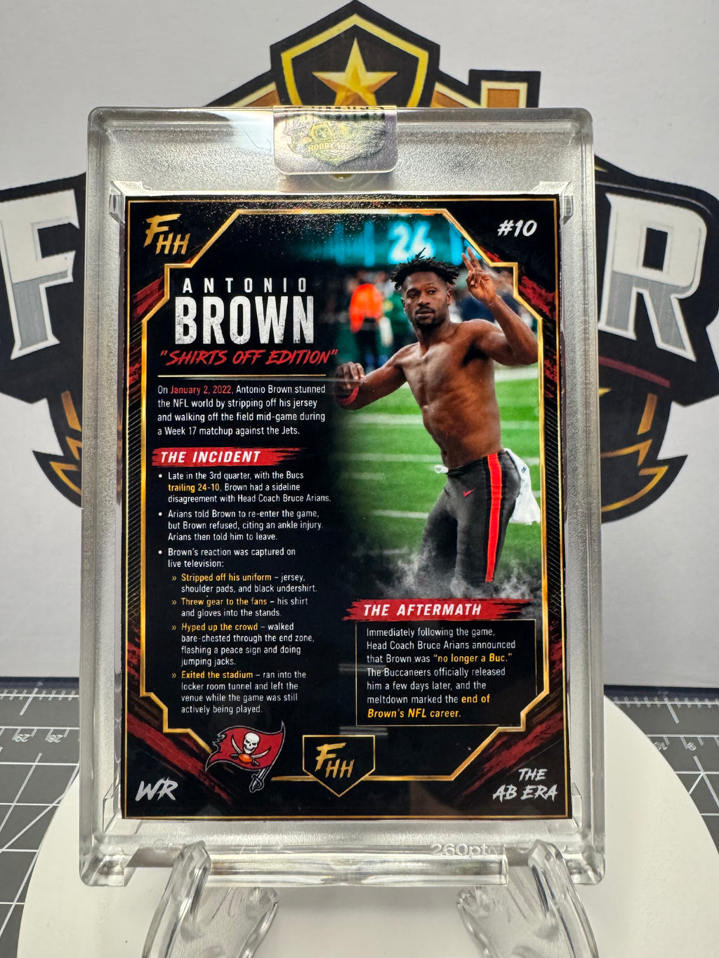 Antonio Brown | Tampa Bay Buccaneers | 1/1 Custom Card | Shirts Off Edition
