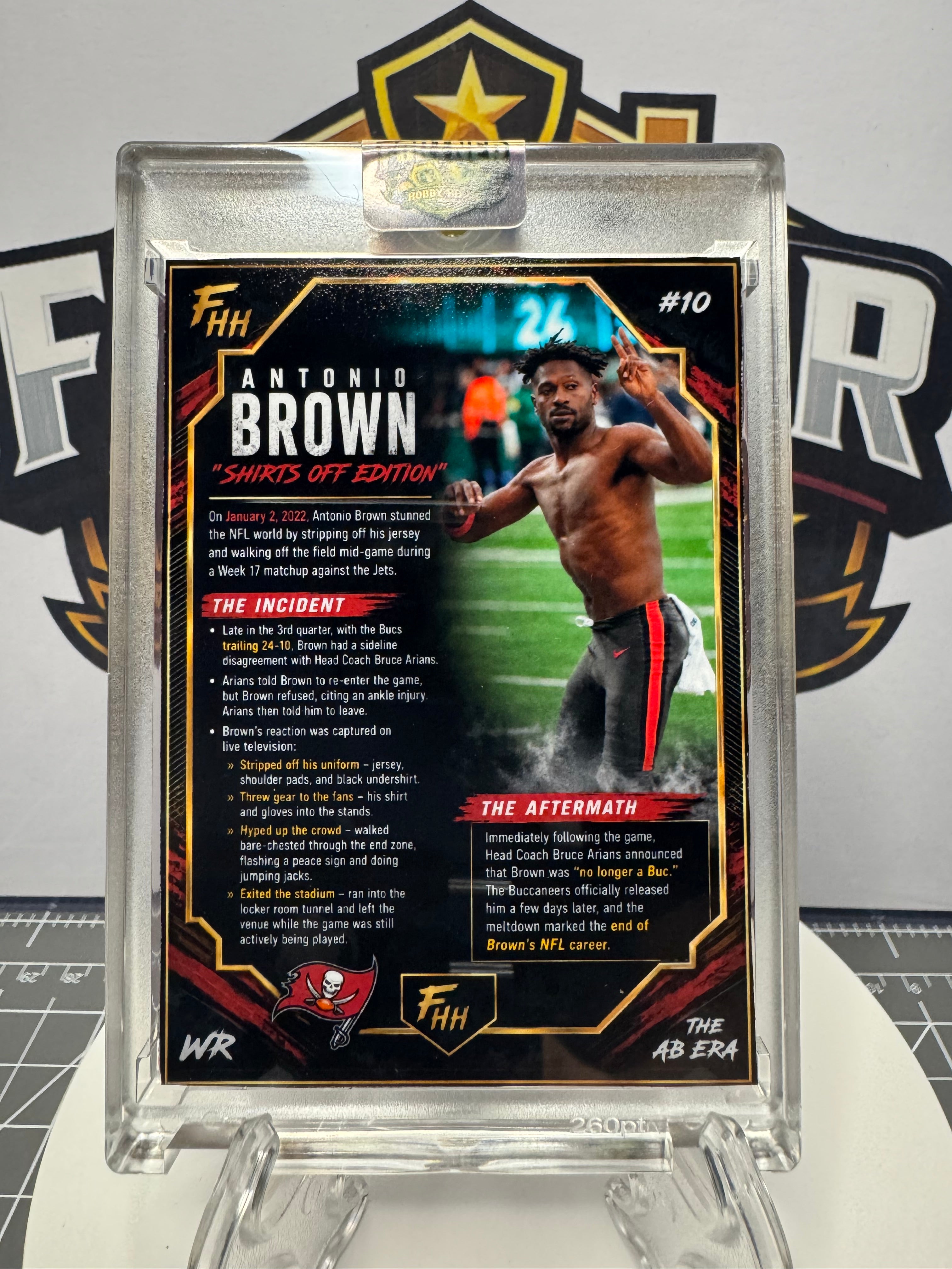 Antonio Brown | Tampa Bay Buccaneers | 1/1 Custom Card | Shirts Off Edition