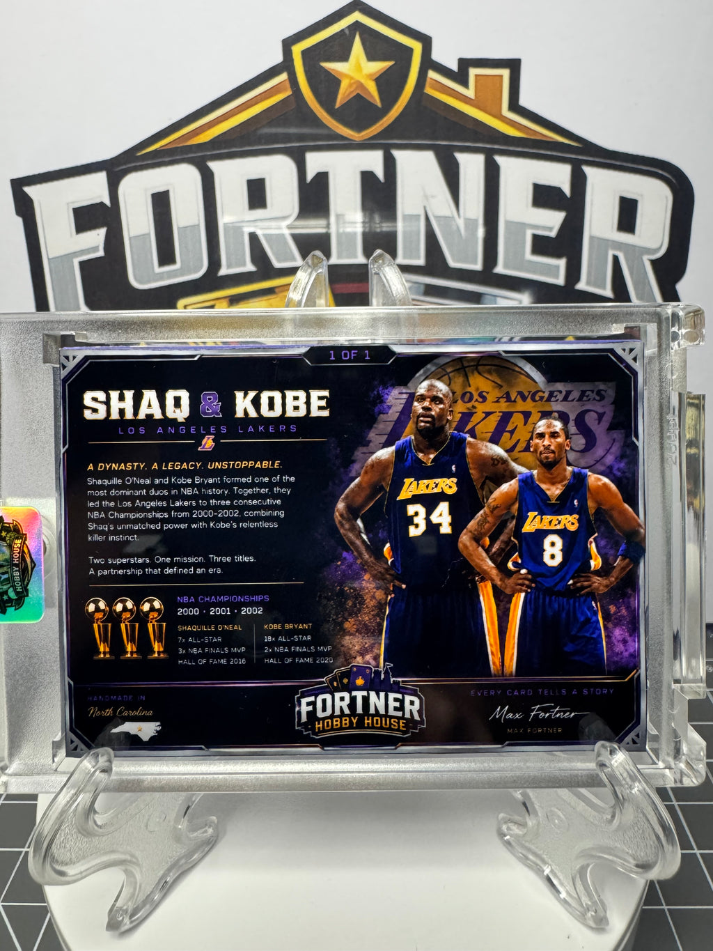 Shaquille O’Neal & Kobe Bryant | Los Angeles Lakers | 1/1 Custom Card | Dynasty Edition