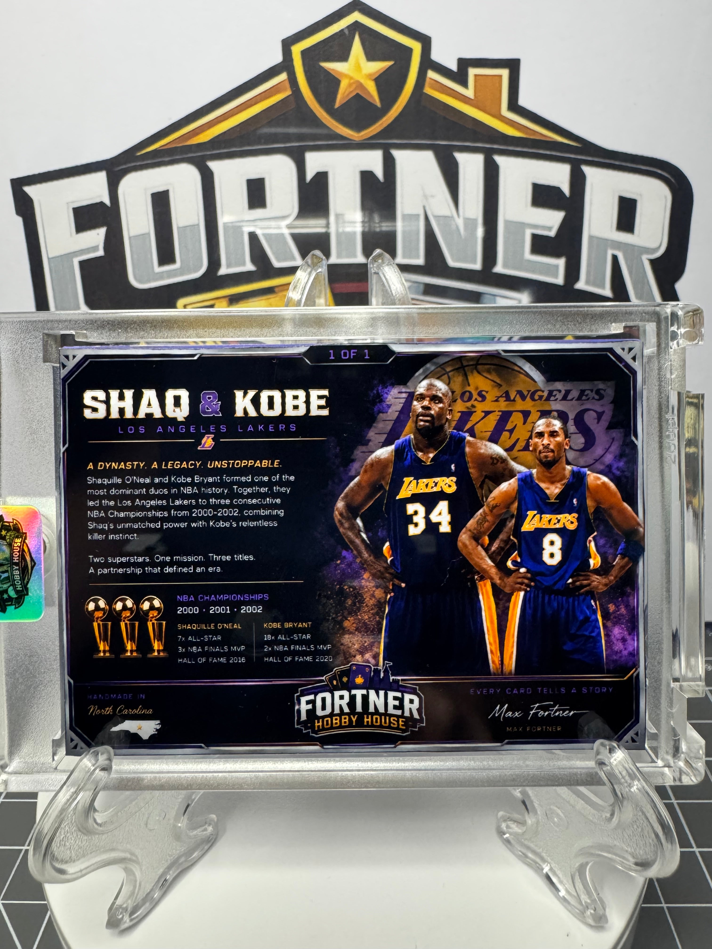 Shaquille O’Neal & Kobe Bryant | Los Angeles Lakers | 1/1 Custom Card | Dynasty Edition