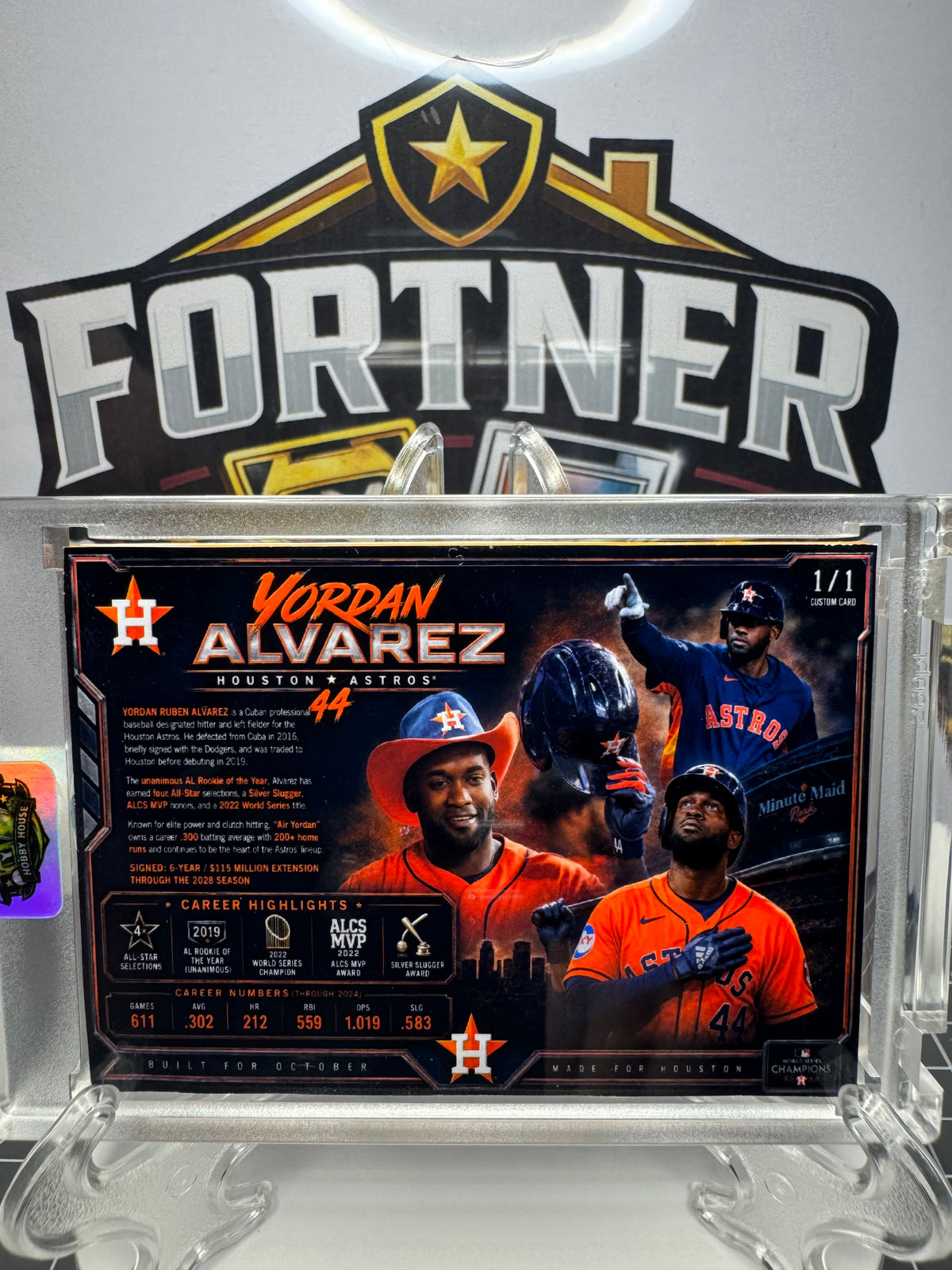 Yordan Alvarez | Houston Astros | 1/1 Custom Card | Built for October Edition