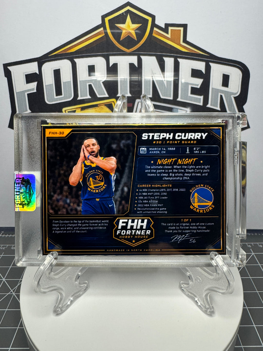 Stephen Curry | Golden State Warriors | 1/1 Custom Card | Night Night Edition