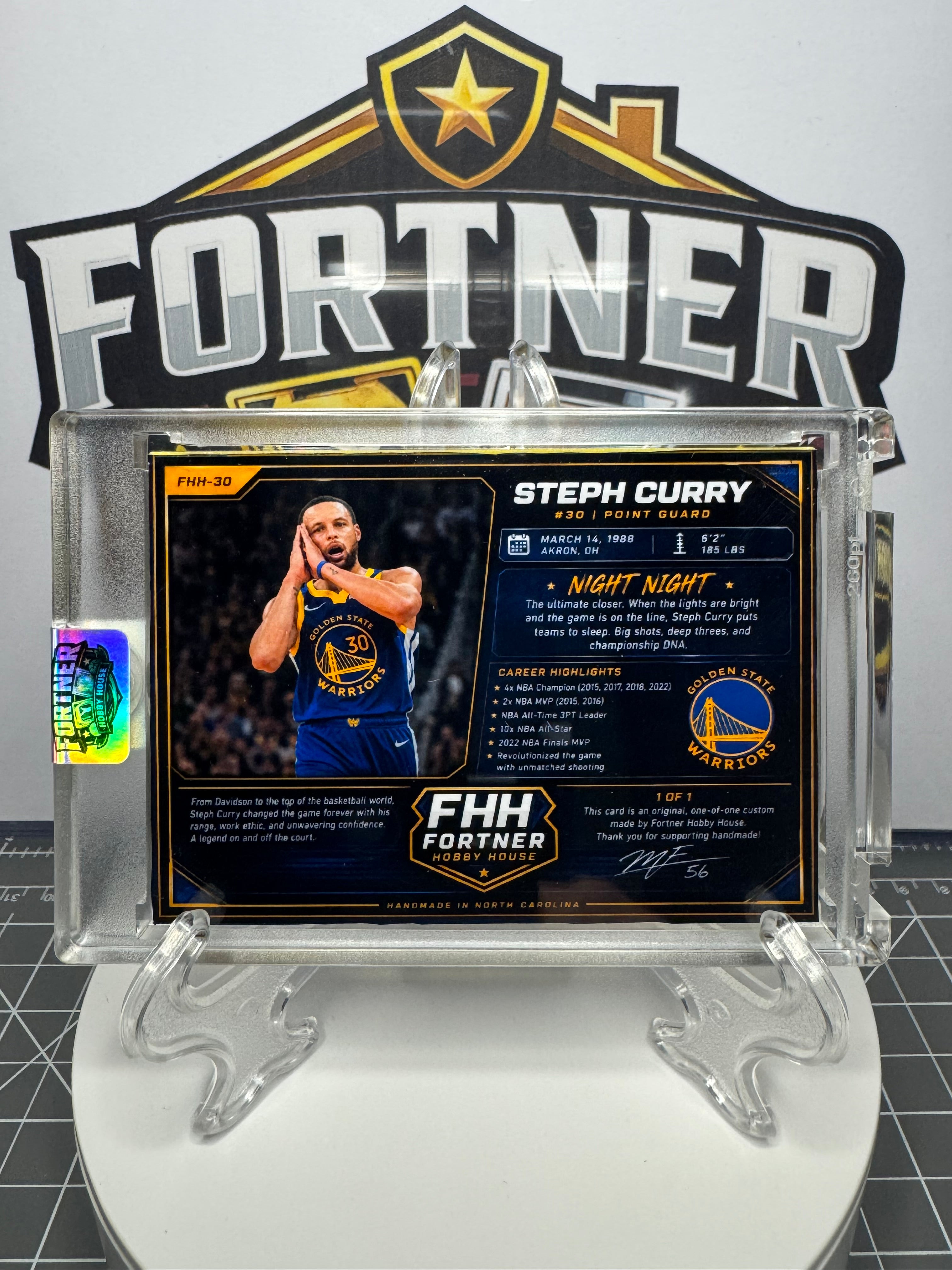 Stephen Curry | Golden State Warriors | 1/1 Custom Card | Night Night Edition
