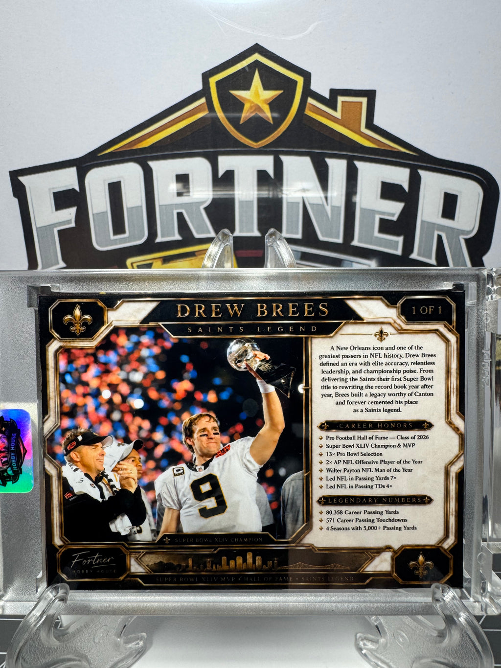 Drew Brees | New Orleans Saints | 1/1 Custom Card | Legendary Edition