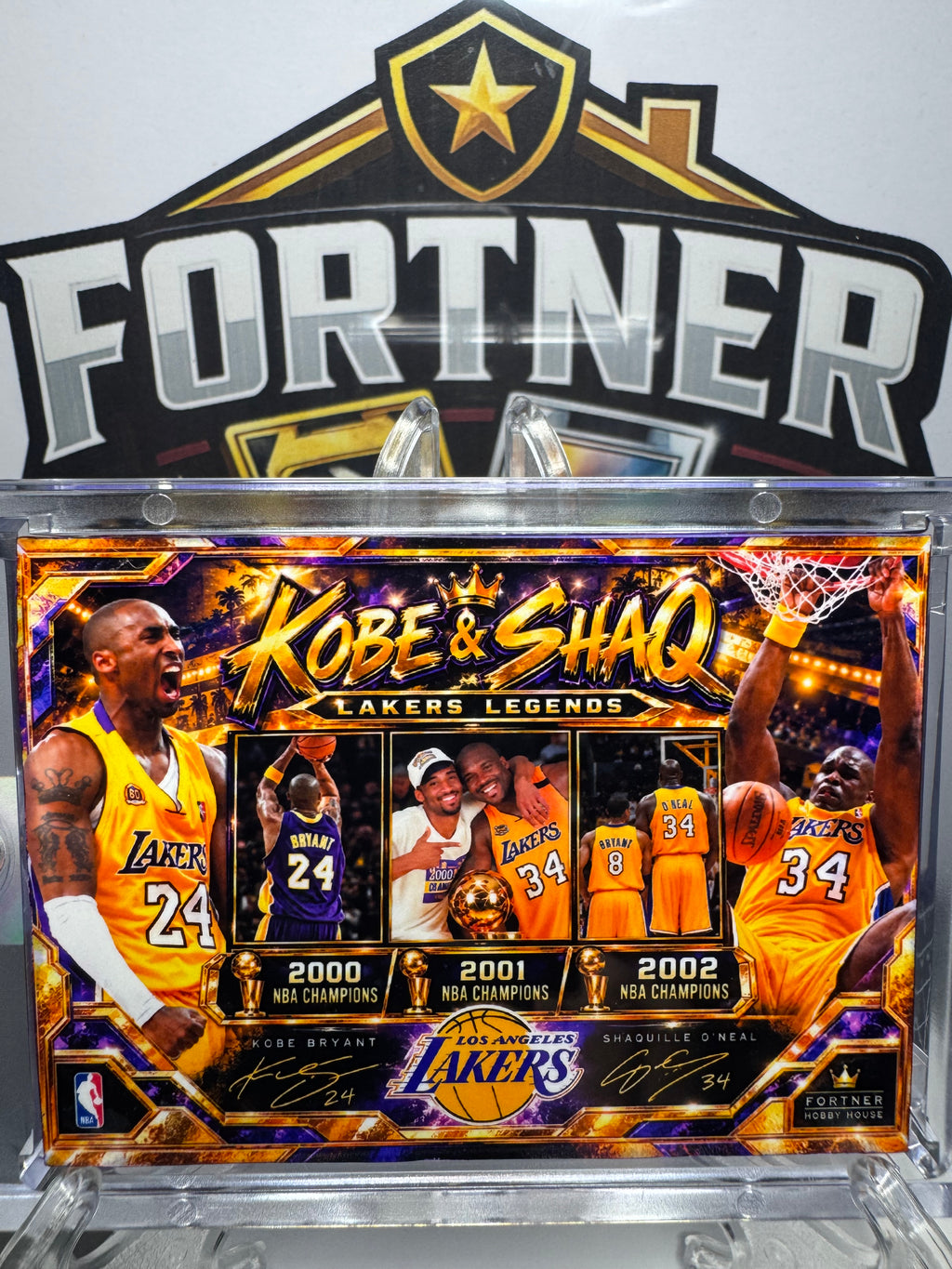 Kobe Bryant & Shaquille O’Neal | LA Lakers | 1/1 Custom Card | Lake Show Legends
