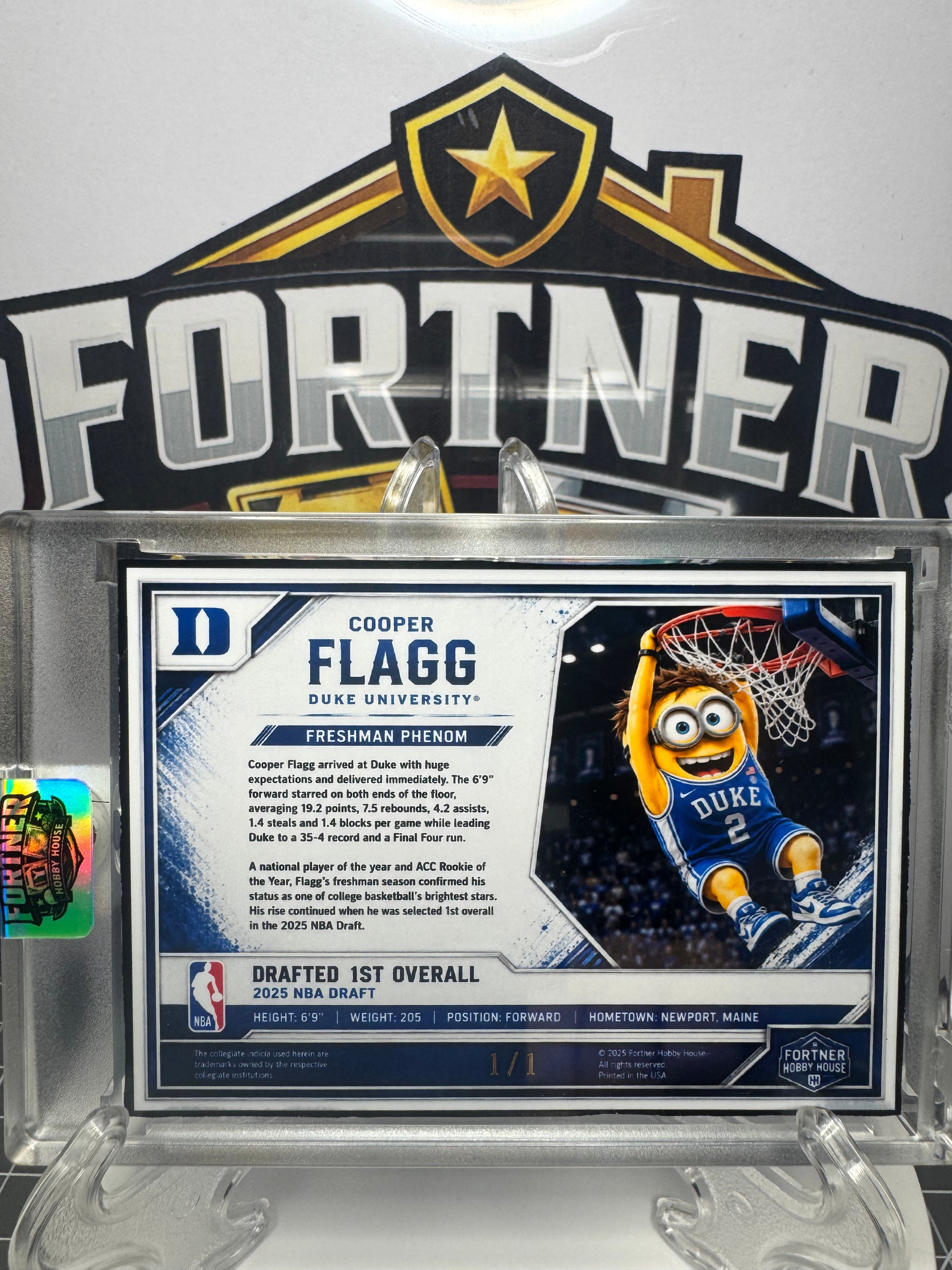 Cooper Flagg | Duke Blue Devils | 1/1 Custom Card | Minion Edition