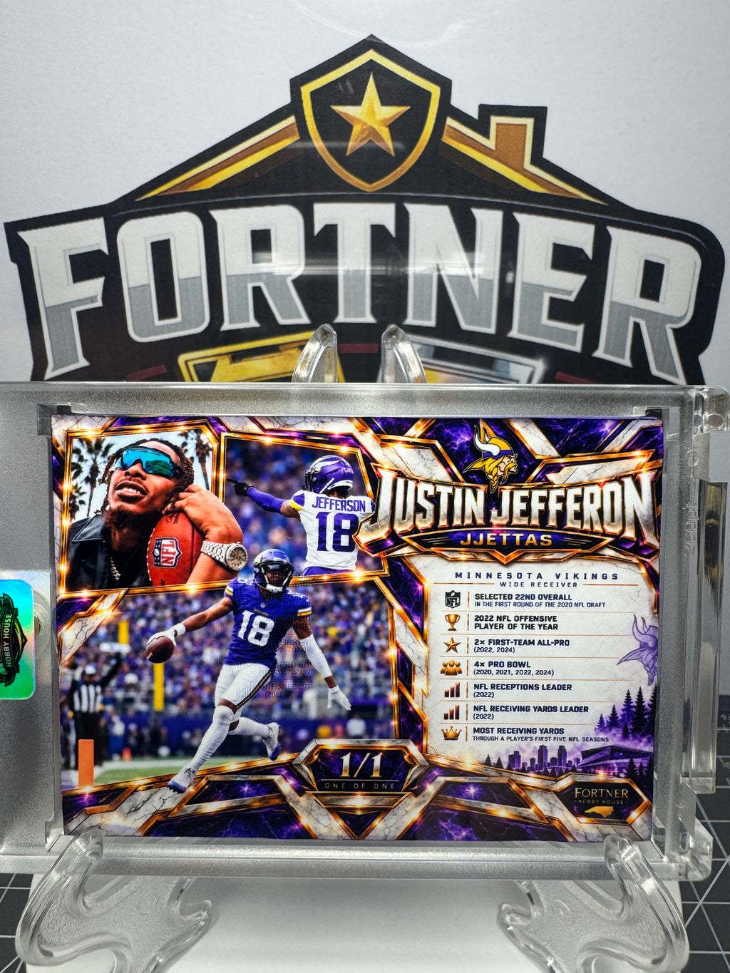 Justin Jefferson | Minnesota Vikings | 1/1 Custom Card | JJettas