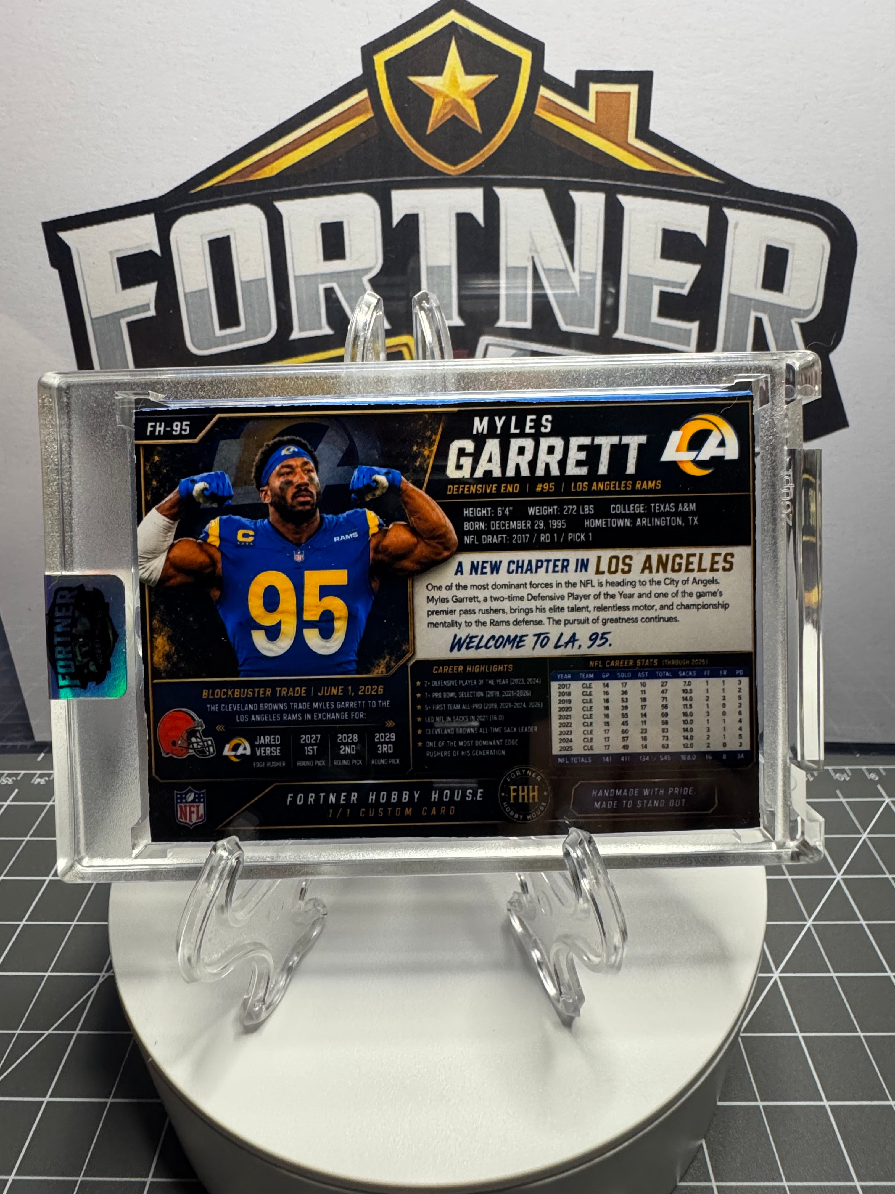 Myles Garrett | Los Angeles Rams | 1/1 Custom Card | New Bad Man in LA Edition