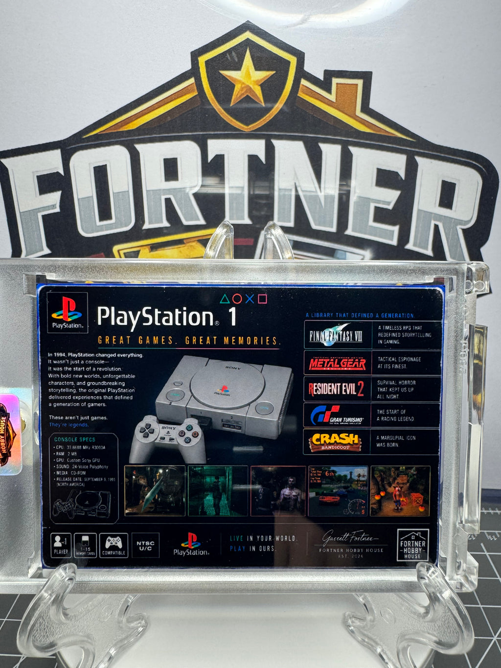 PlayStation 1 | Sony | 1/1 Custom Card | Great Games Great Memories Edition