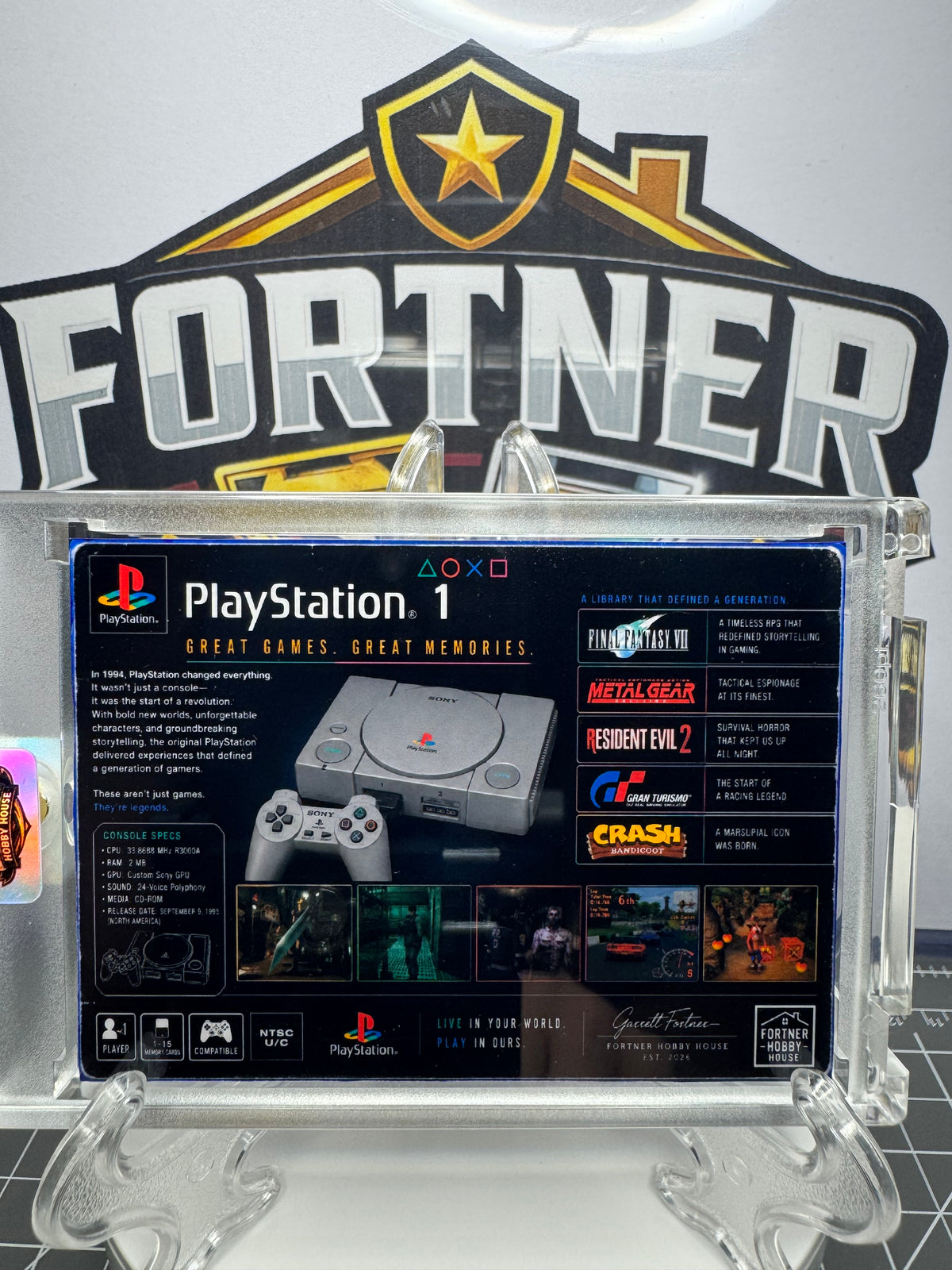PlayStation 1 | Sony | 1/1 Custom Card | Great Games Great Memories Edition
