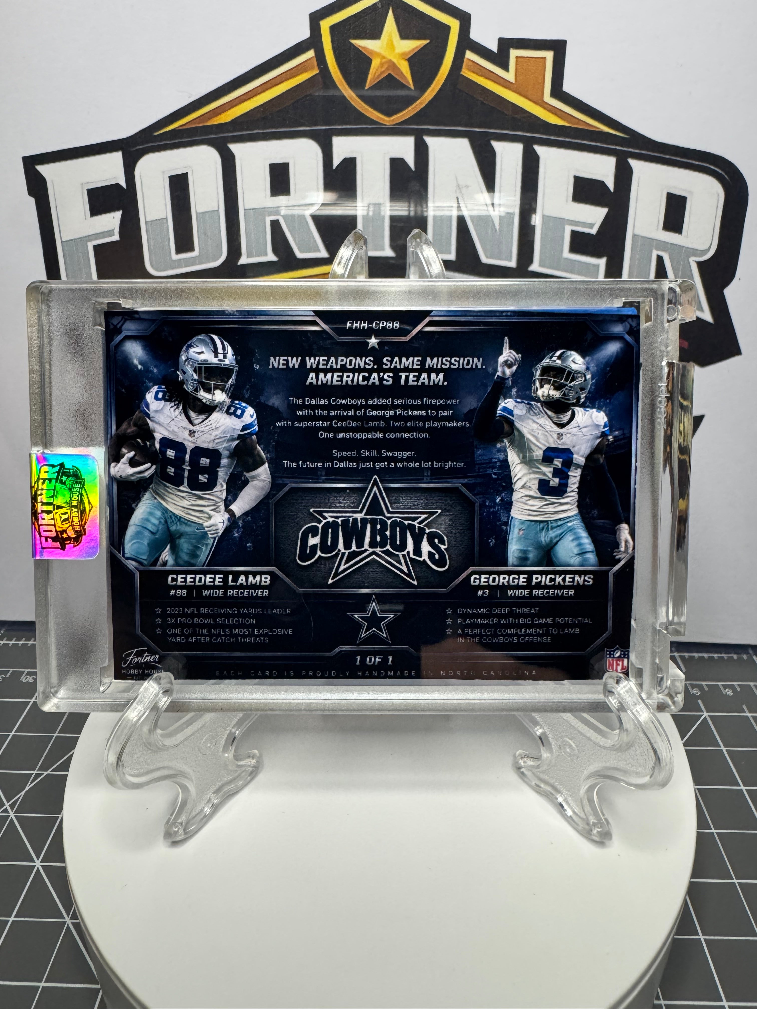 CeeDee Lamb & George Pickens | Dallas Cowboys | 1/1 Custom Card | America’s Team Edition