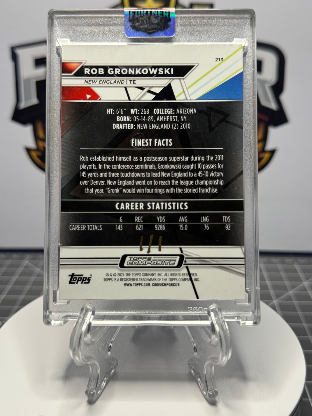 Rob Gronkowski | New England Patriots | 1/1 Custom Card | Gronk Spike Edition