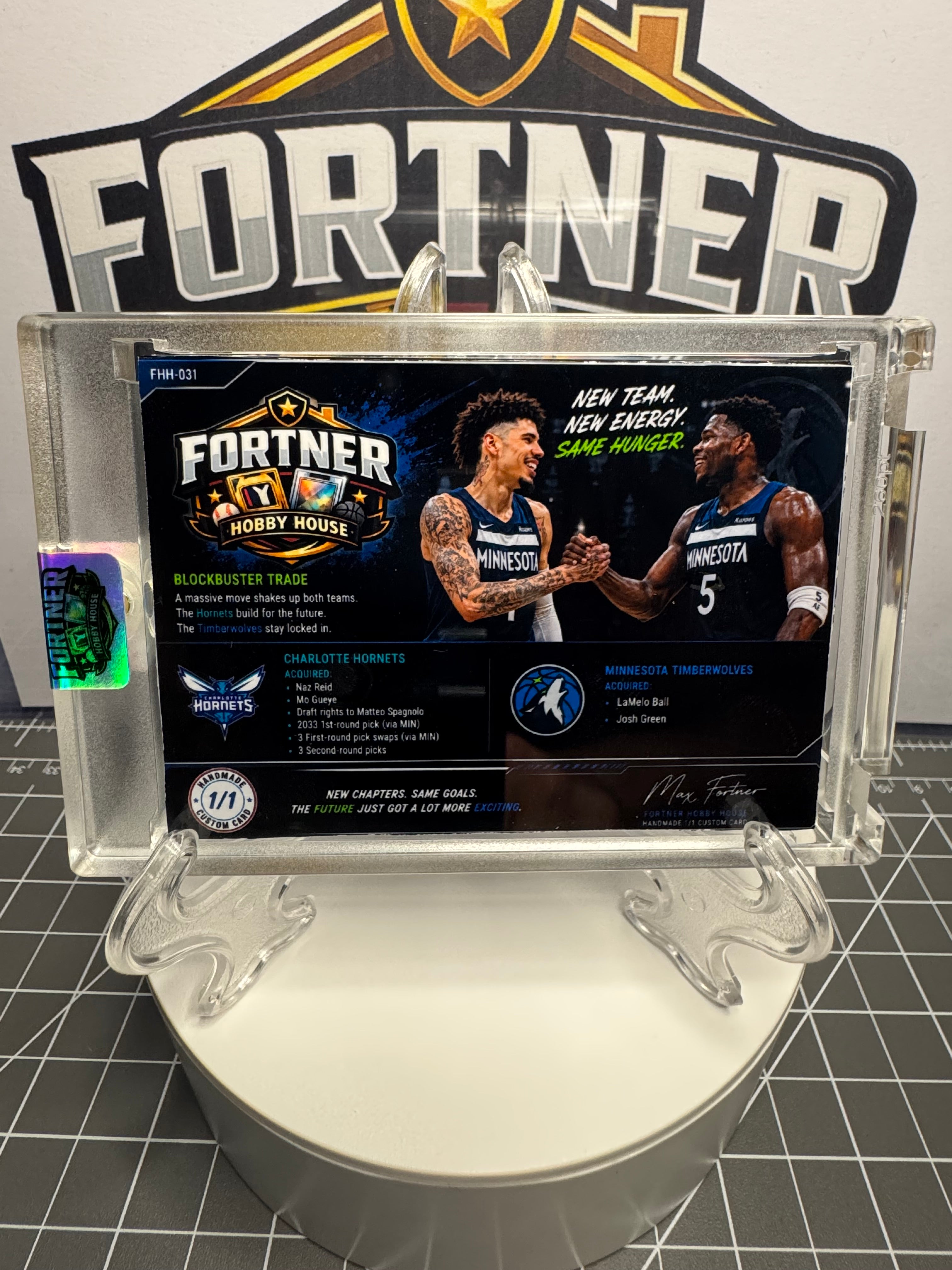 LaMelo Ball & Anthony Edwards | Minnesota Timberwolves | 1/1 Custom Card | New Era Edition