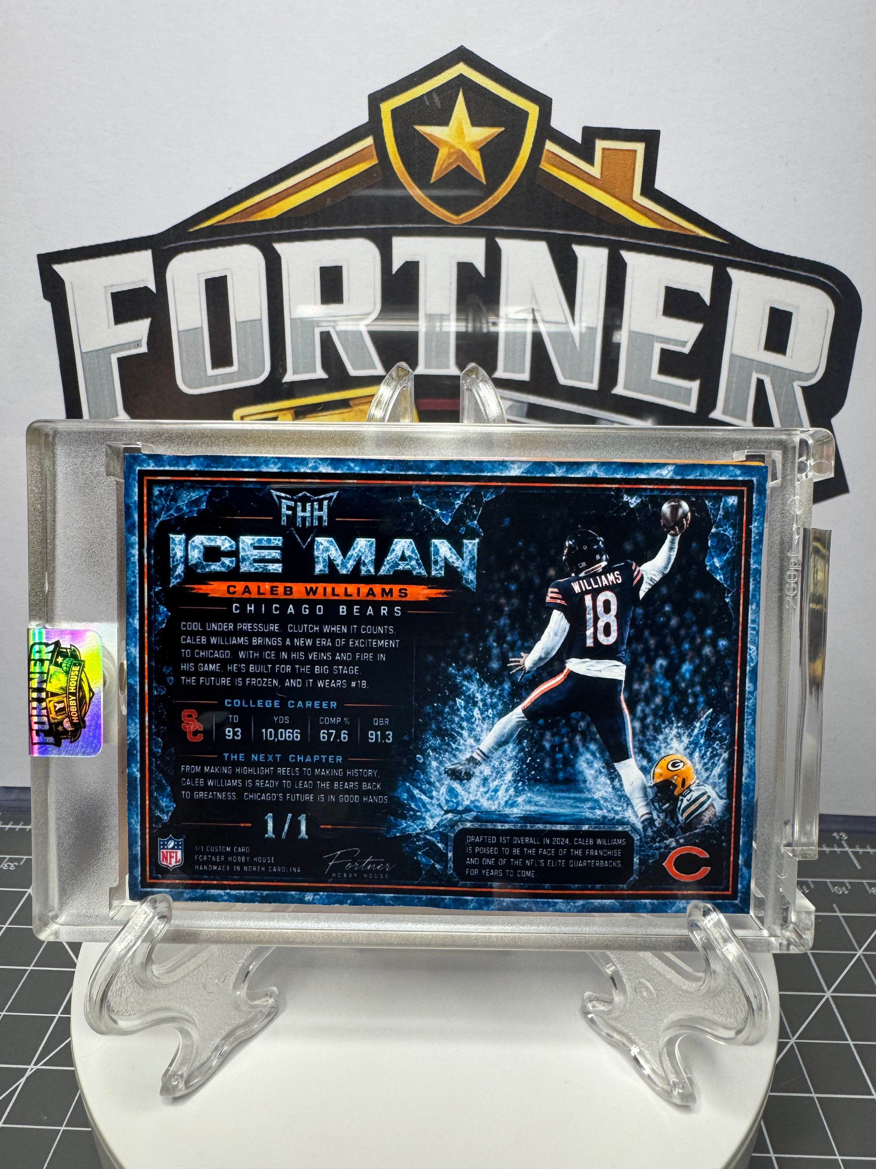 Caleb Williams | Chicago Bears | 1/1 Custom Card | Ice in His Veins Edition
