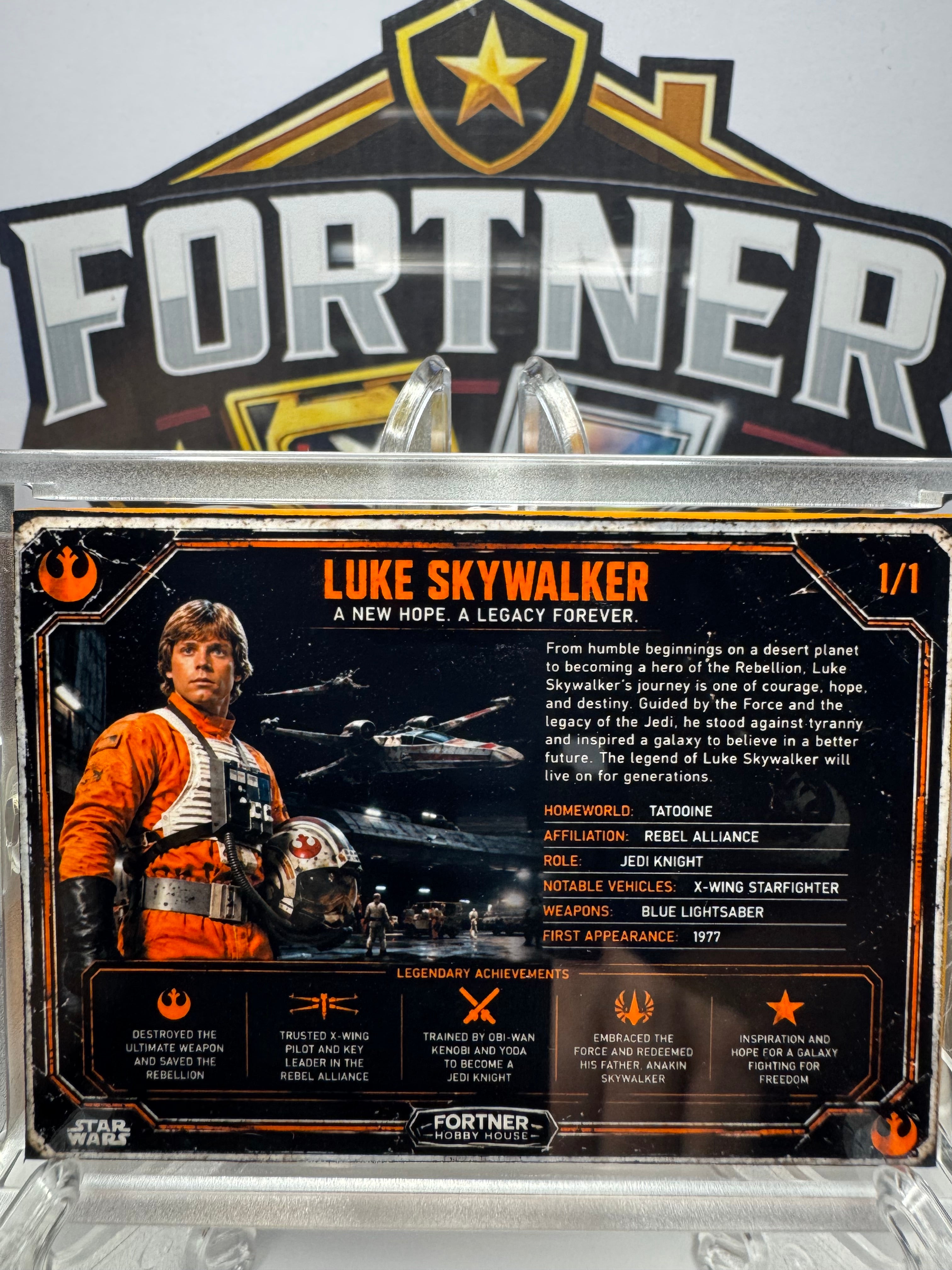 Luke Skywalker | Star Wars | 1/1 Custom Card | Rebel Pilot Edition